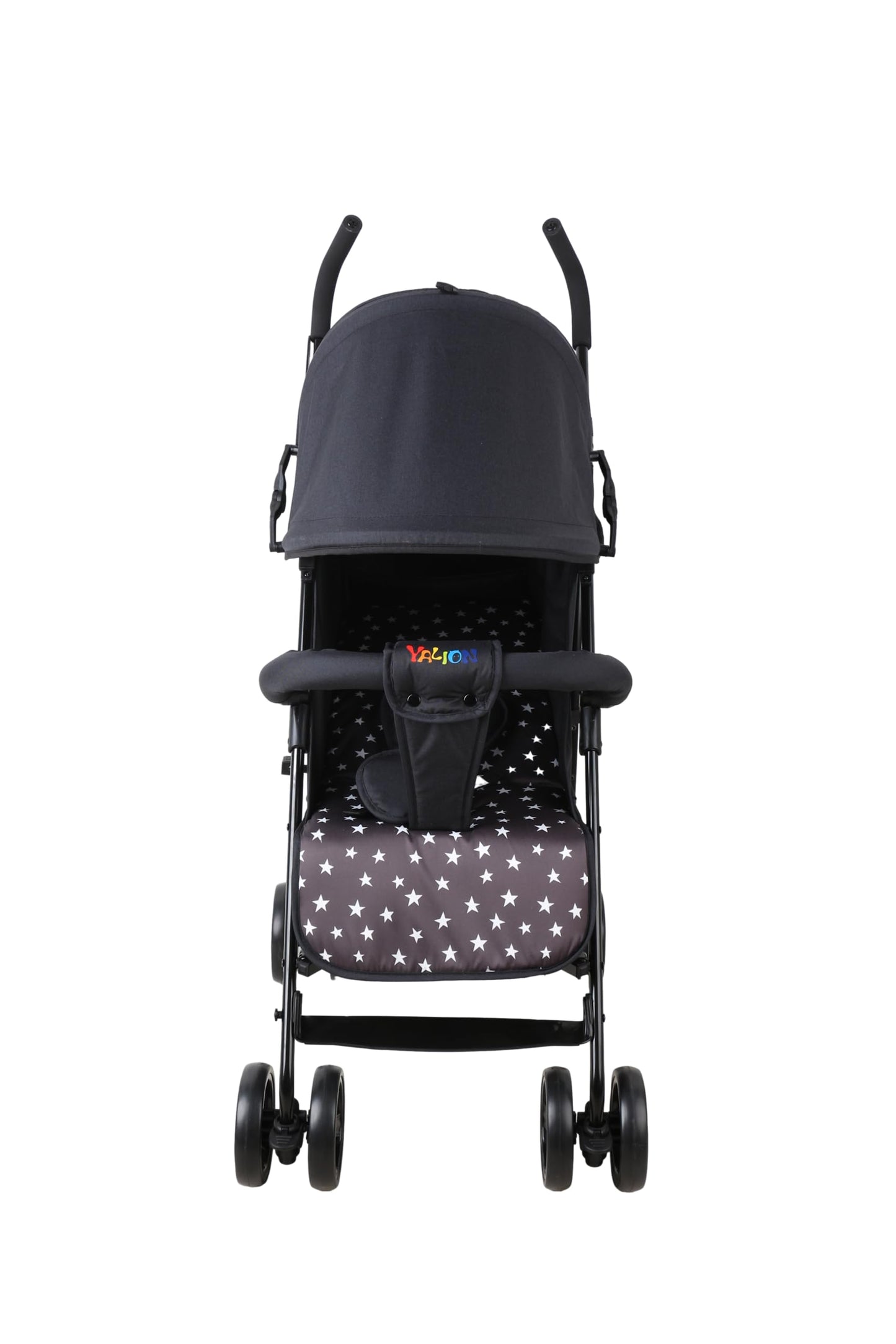 YALION Pushchair Buggy Travel Buggy Small Foldable 5 Reclining Positions Leg Warmer Shopping Basket Sun Canopy 360° Wheels Children's Buggy up to 15 kg Beige