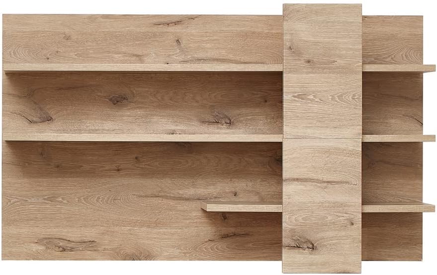 TV Wall Unit Media Furniture Oak Graphite 205 cm Wide Lowboard TV Cabinet Wall Shelf