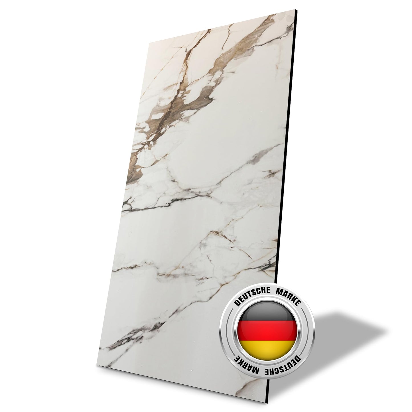 AS Country Stone, Marble Look, Wall Panels, 60 x 120 cm, Polyvinyl Chloride (PVC) Wall Cladding, Made of Plastic, Panels for Kitchen, Bathroom and More, Kitchen Back Wall Panel Light Concrete