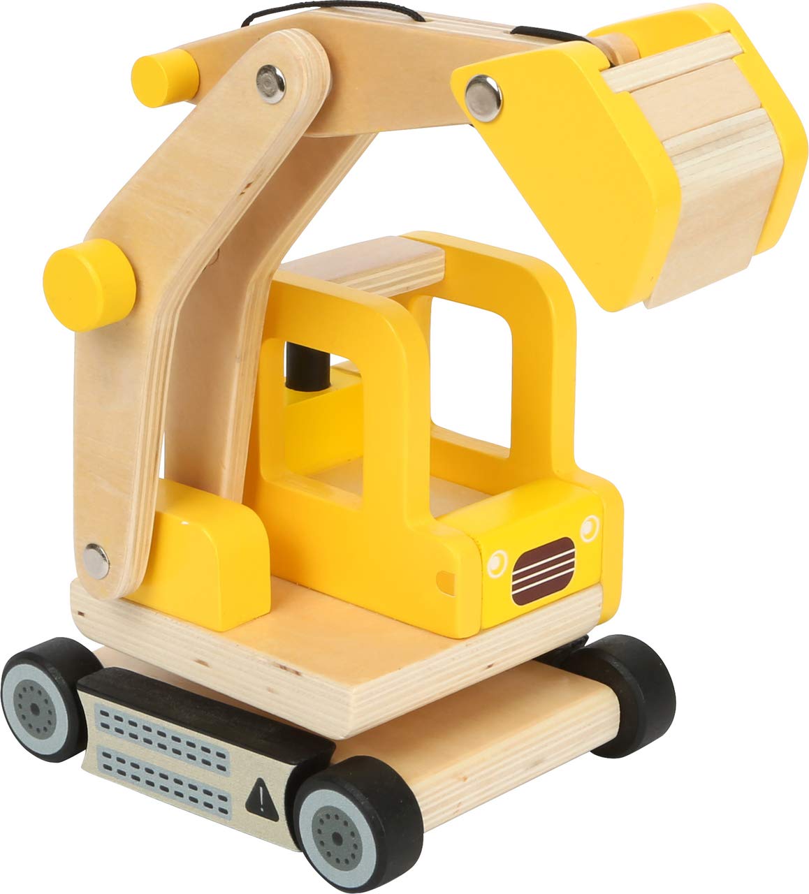 Small Foot 12007 Wooden Crane FSC 100% Certified with Construction Site Accessories 13 Pieces 360 Degree Rotation for Small Builders Toys Multi-Colour