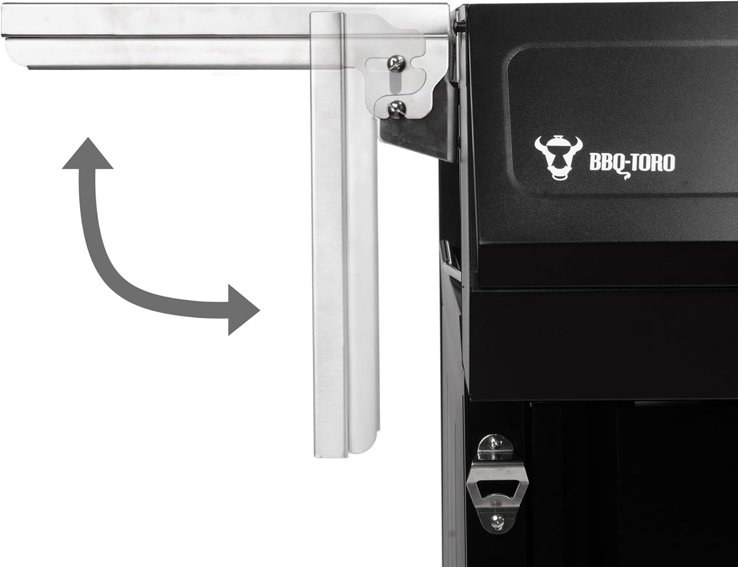 BBQ-Toro Barbecue Trolley, 100 x 73 x 91 cm, Black, Grill Table with Large Work Surface, Grill Side Table with Wheels, Outdoor Grill Trolley, Barbecue Table, Outdoor, Serving Trolley with Storage