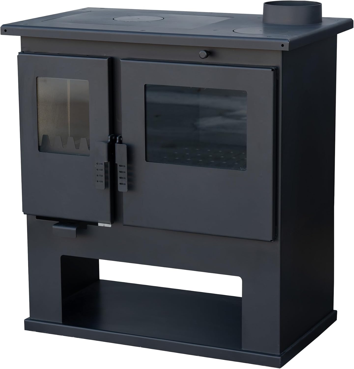 ALAZ Mouse GP8M Fireplace Wood Stove Black 9 kW, Fireplace with Baking Compartment, Fireplace Wood Burning Stove, Fireplace Wood Stove, Fireplace Wood
