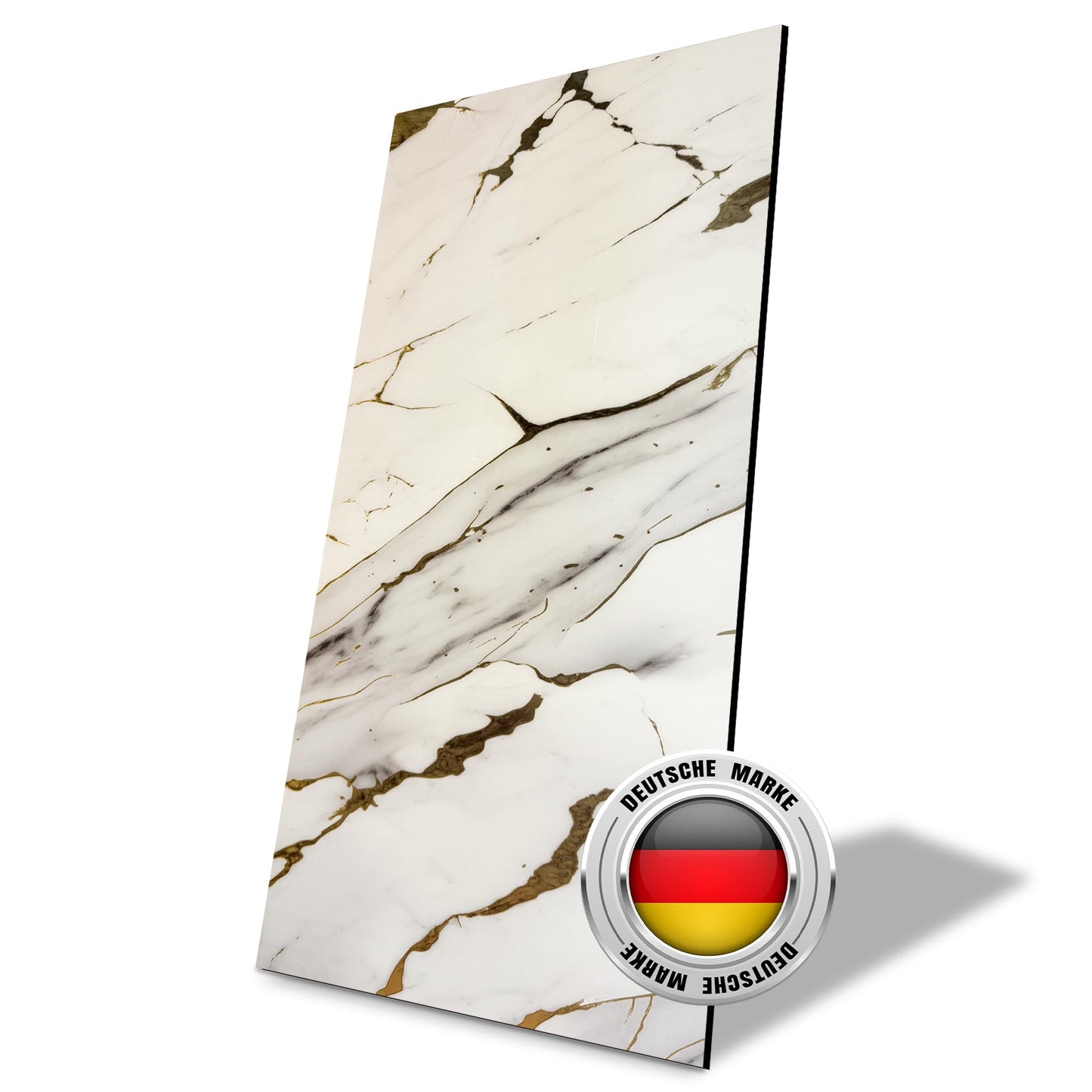 AS Country Stone, Marble Look, Wall Panels, 60 x 120 cm, Polyvinyl Chloride (PVC) Wall Cladding, Made of Plastic, Panels for Kitchen, Bathroom and More, Kitchen Back Wall Panel Light Concrete