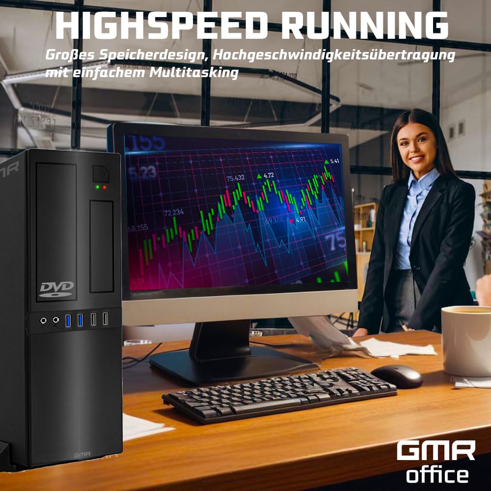 GMR Ultra Slim i7 Office PC - Business Office Computer | 3 Year Warranty | 32 GB RAM | 4000GB SSD | DVD±RW | USB 3 | Windows 11 Pro | WiFi Bluetooth