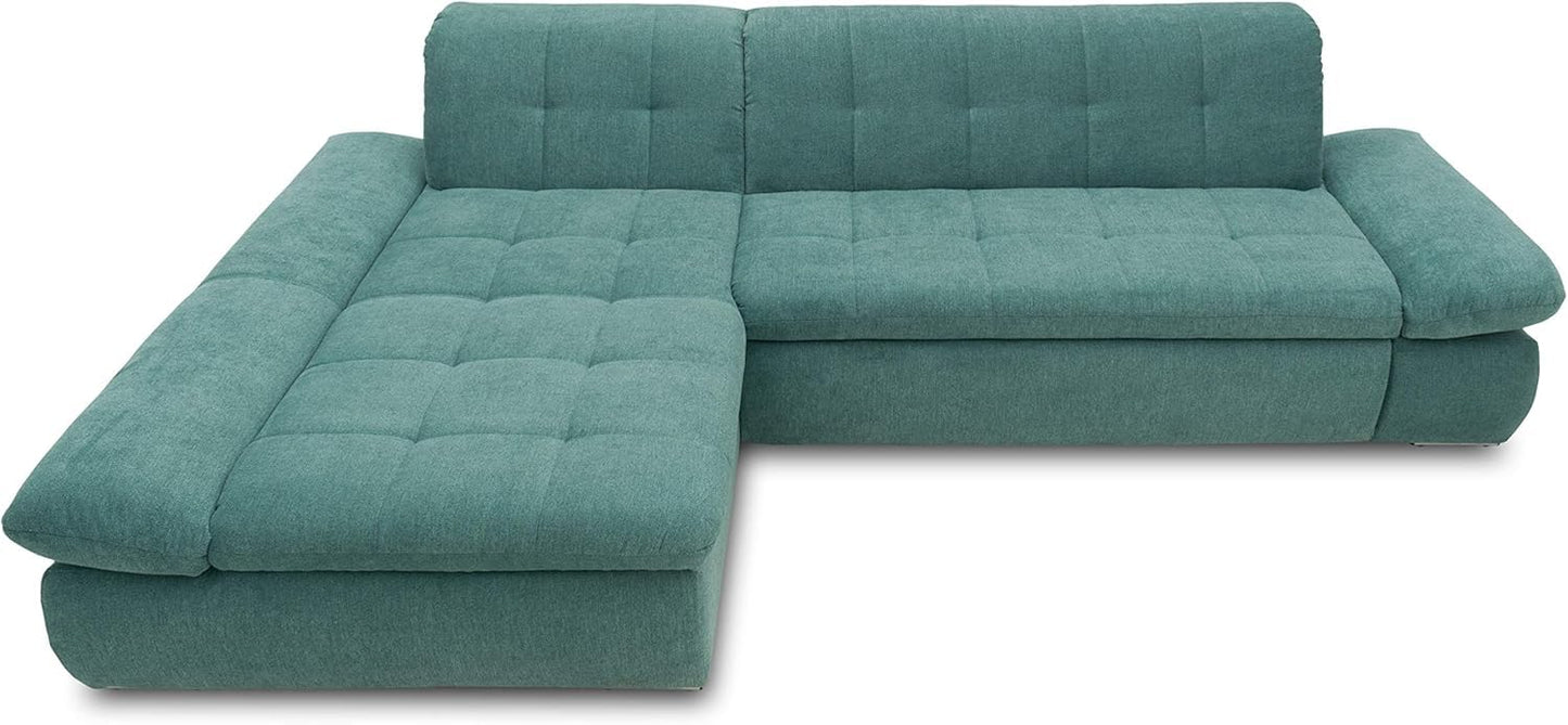 DOMO. collection Moric Corner Sofa, L-Shaped, Corner Sofa, L-shaped, 300 x 172 x 80 cm (W x D x H), Beige