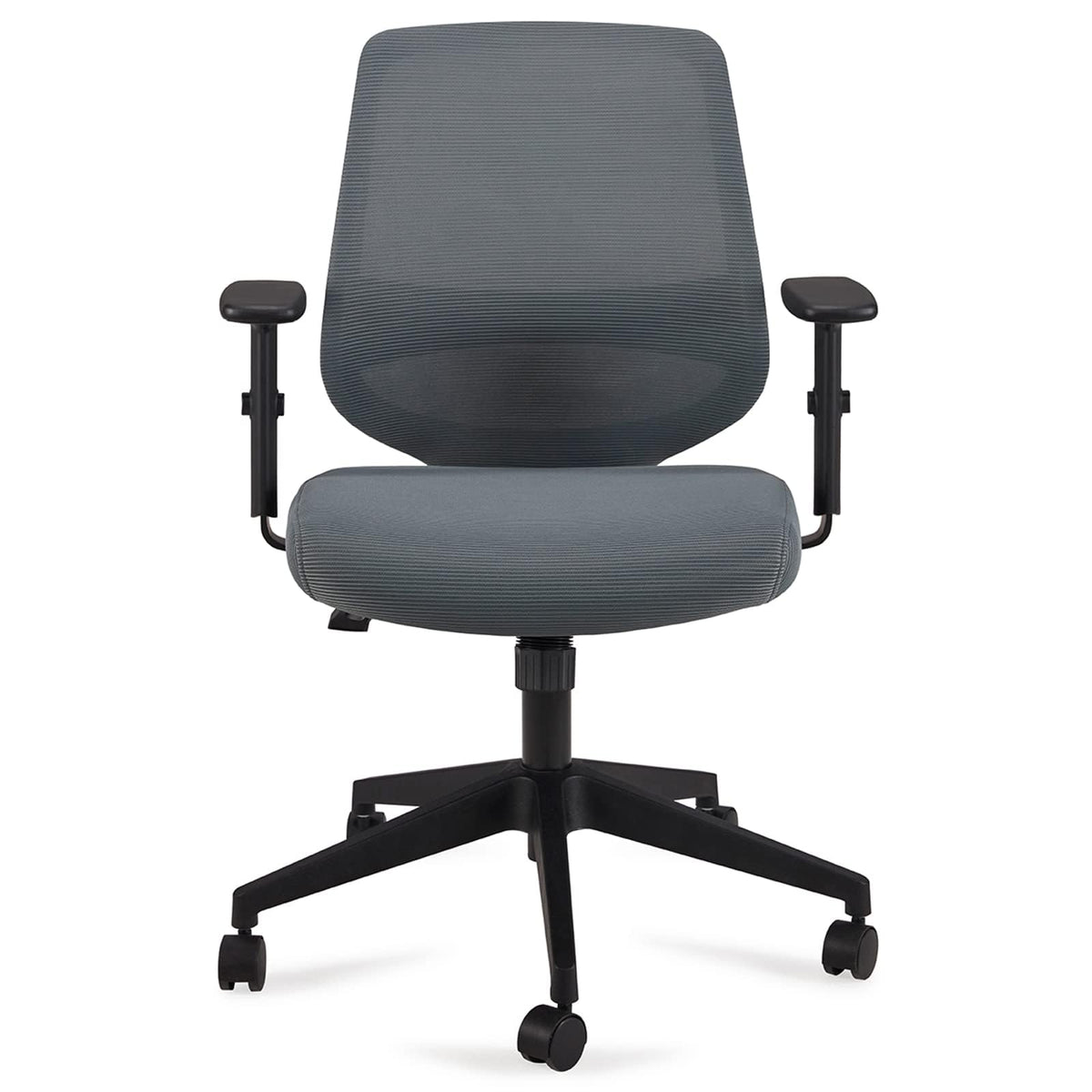 Amazon Basics Ergonomic Office Chair, Desk Chair with Adjustable Armrests, Lumbar Support, Mesh Executive Chair, Back Friendly, Easy Assembly, 25 x 23 x 36 Inch, Black