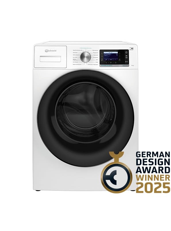 Bauknecht B6R 88 Silence DE Washing Machine, 8 kg, Front Loader, Supreme Silence, Energy Efficiency A-20%, 1400 rpm, ZEN Motor, Particularly Quiet Washing Machine, Steam 3.0-3, Powerful Steam
