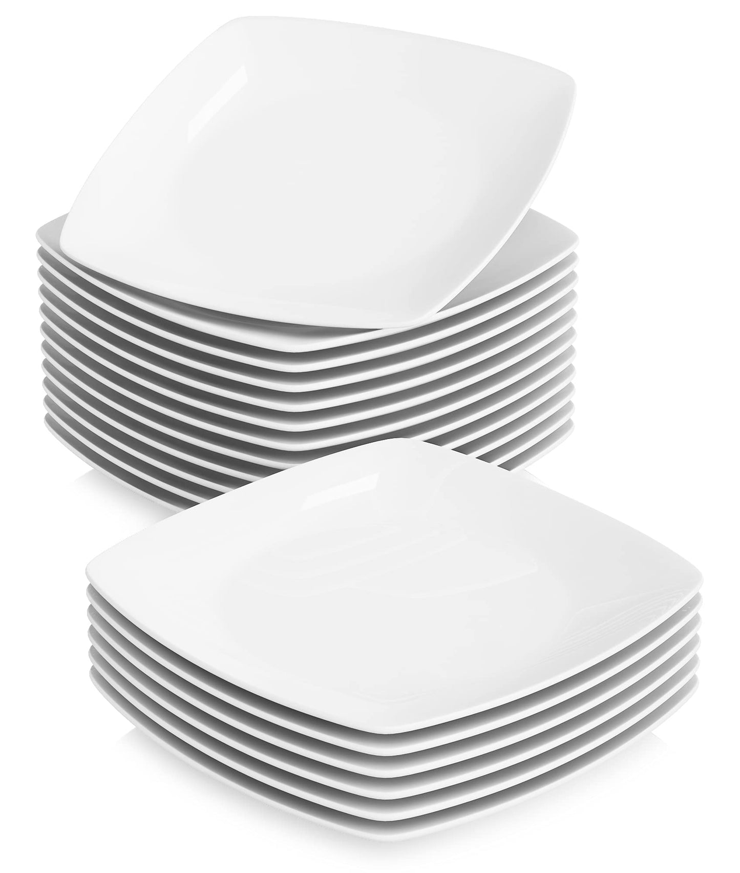 MALACASA, Serie Julia, Geschirrset 12 Personen, 60 Teilig Porzellan Geschirr Set,Kombiservice Tafelservice mit Speiseteller, Dessertteller, Suppenteller, Kaffeetassen, Untertassen je 12 Stück