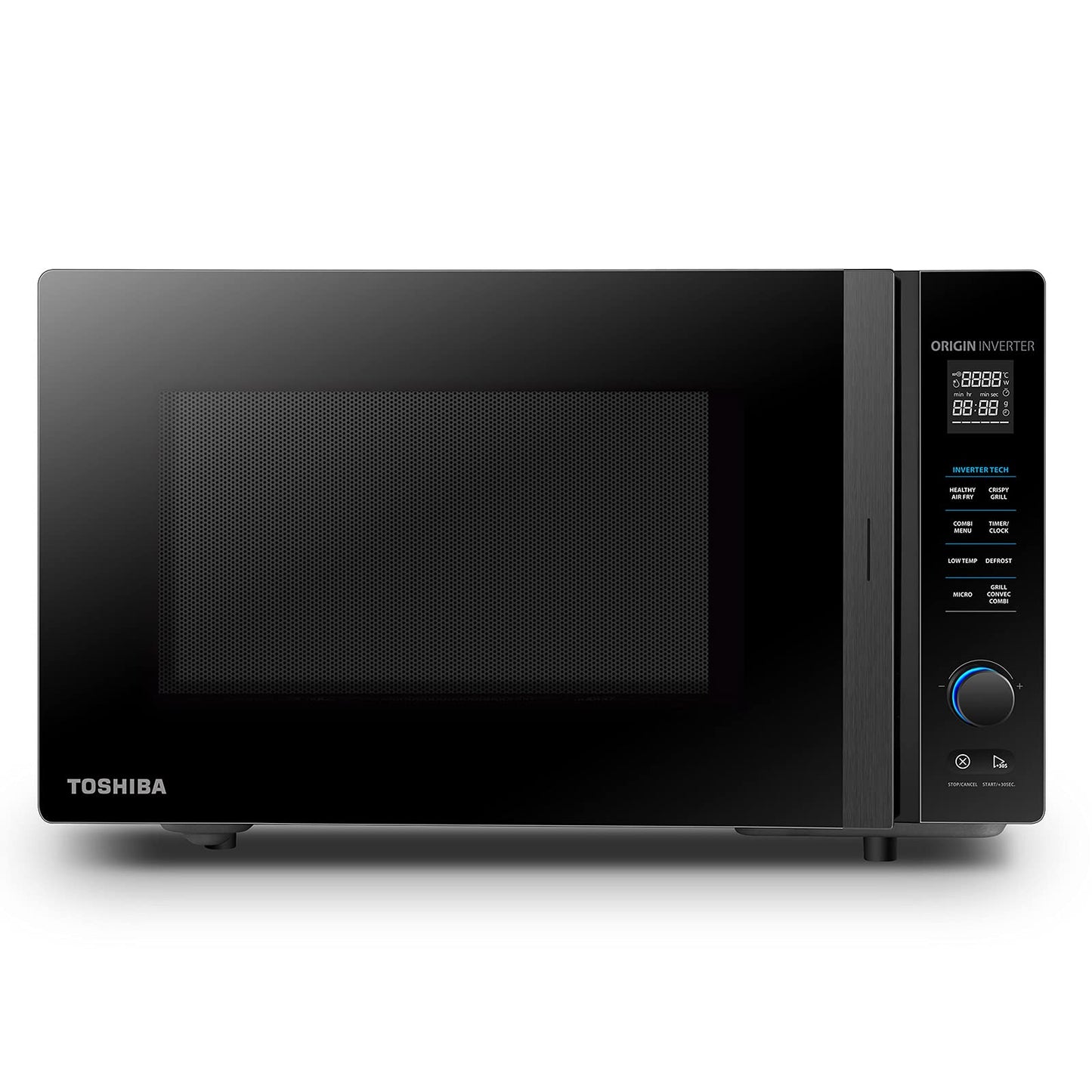 Toshiba MW3-AG20PE(BK) Mikrowellen mit Grill 20L 3-in-1 Mikrowellenherd, Chef-Abtauung, Mikrowelle, Grill, Kombi, 5 Leistungsstufen, 8 Automatikprogrammen, Einfacher Reinigung, Schwarz