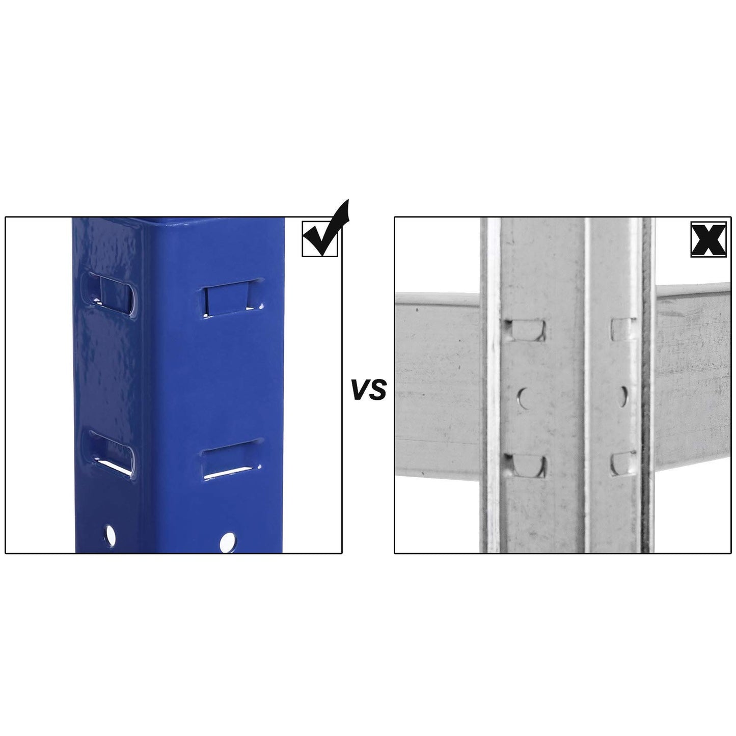 SONGMICS Heavy Duty Shelving Unit Set of 2 Cellar Shelves Storage Shelves 40 x 80 x 160 cm Shelf with Steel Frame Maximum Load 520 kg 4 Adjustable Shelves Silver GLR044E02