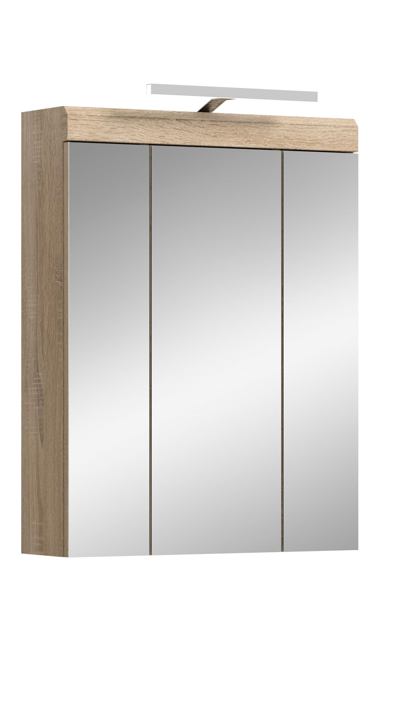 Badezimmer Scout X06B2723 Wall-Mounted Cupboard Wide Cabinet in Front White High Gloss Body Smoke Silver Nb. Approx. 74 x 79 x 24 cm