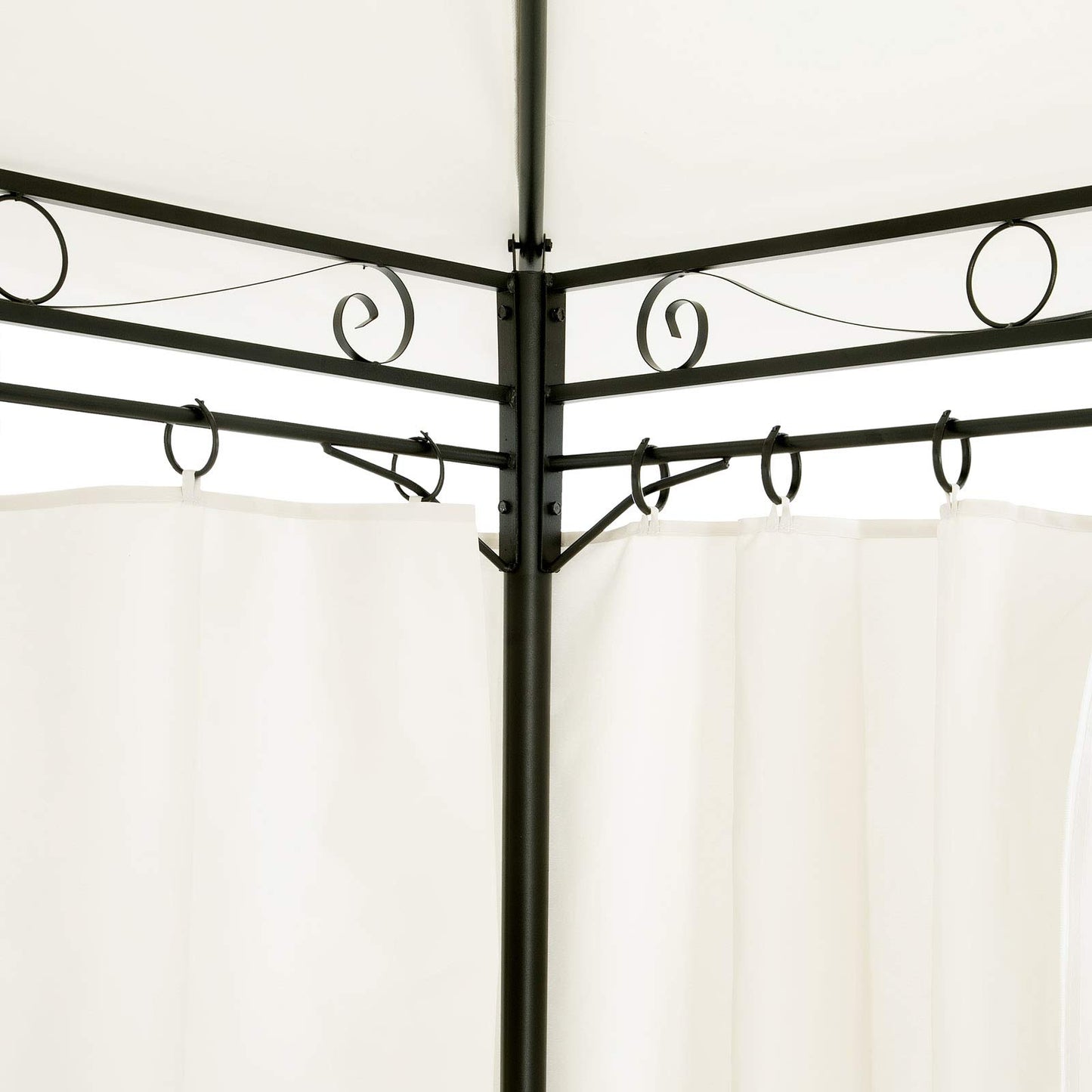 Casaria® Pavillon Topas 3x4m Metall Wasserabweisend UV-Schutz 50+ mit Seitenteile Stabil Gartenpavillon Luxus Modern Taupe