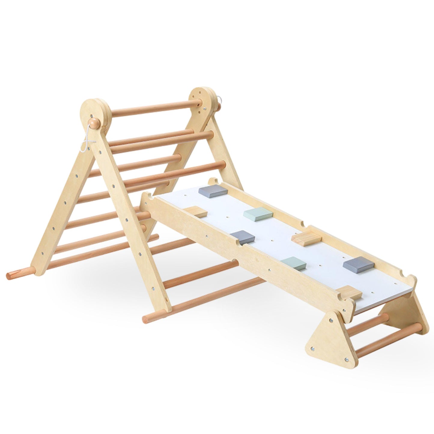 Mamabrum Wooden Pet Playground XL 5-in-1, Slide, Swing, Climbing Wall, Net and Ladder for Active Toddlers, Sturdy, for Active Homepage, Support Baby Development