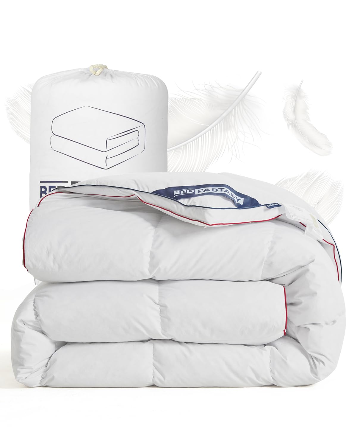 Premium Down Duvet 135 x 200 cm Summer Duvet, Lightweight Summer Duvet 135 x 200 cm with Premium Goose Down and Feathers, 100% Silent Organic Cotton, Oeko-Tex 100, Down Pass, RDS Certified