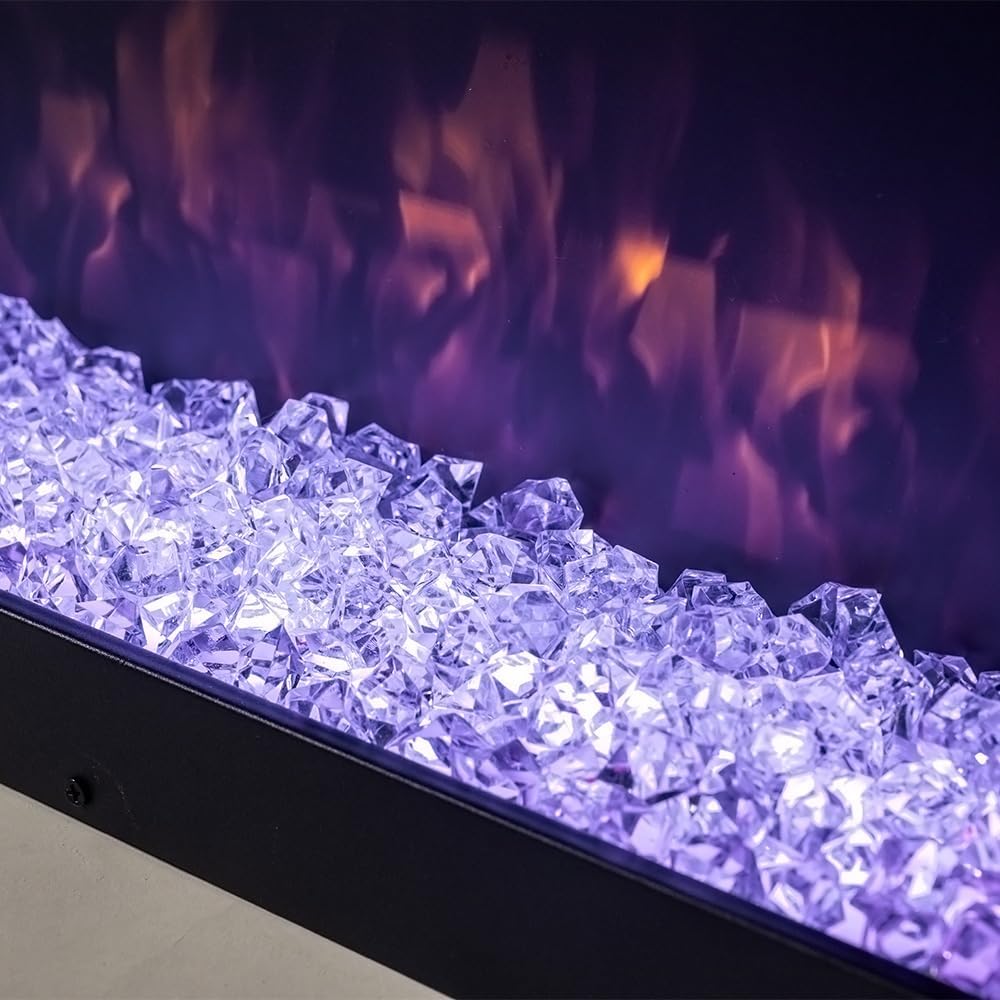 Termofol TF-EF-1325-051 Electric Fireplace - Electric Fireplace - Heating Electric - Electric Fireplace with Heater and Fireplace - Electric Fireplaces - LED Fireplace - Black - 67 x 48.4 x 24.2 cm