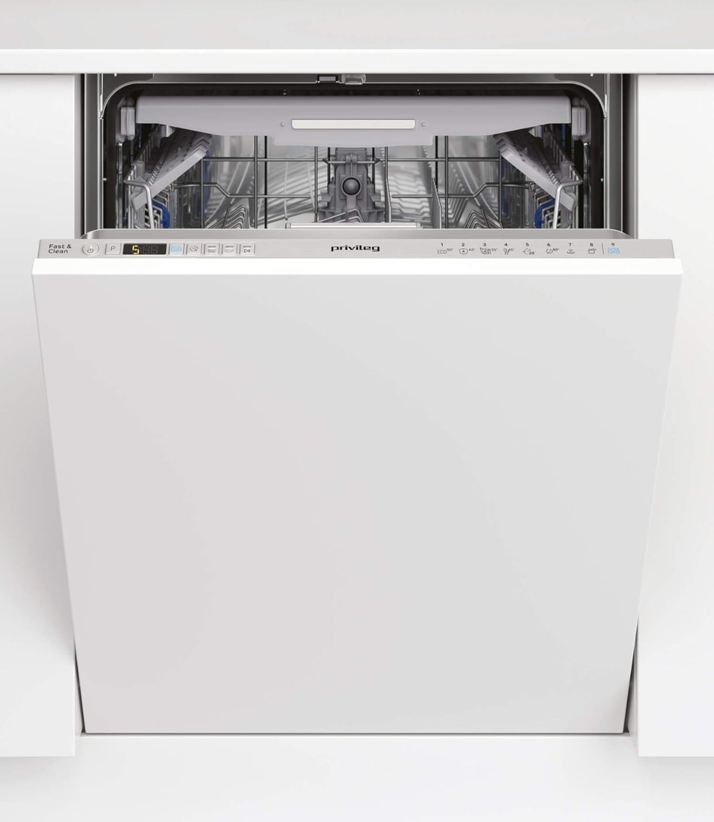 Privileg RIO 3T131 A FE X Fully Integrated Dishwasher 60 cm / 14 Place Settings / Fast & Clean 28 Inch / Auto Door / Push & Go / Option Multizone / Delay Start Time / Full Water Protection [Energy