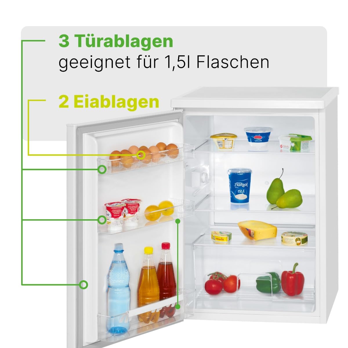 Bomann VS 2185 refrigerator / A ++ / 84.5 cm / 93 kWh / year / 137 L refrigerator / stepless temperature setting