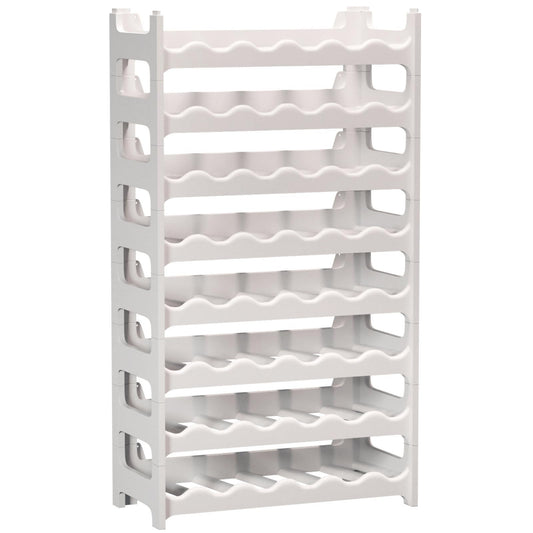 Artecsis Stackable Plastic Wine Rack for 48 Bottles, Sturdy Catering Quality Bottle Rack, Modular Expandable, Black