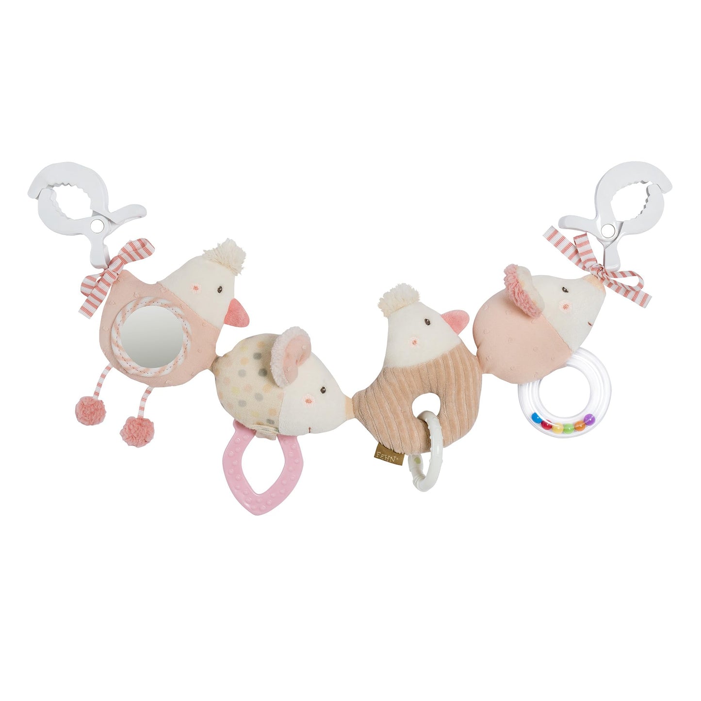 Fehn Garden Dream Pram Toy Attachment, 068429 Aiko & Yuki multicoloured