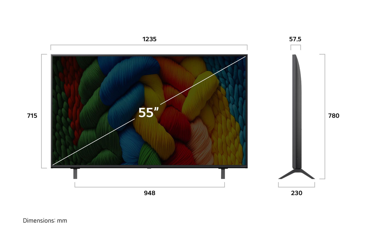 LG 65NANO81T6A TV 65 Inch (165 cm) NanoCell TV (α5 Gen7 4K AI Processor, webOS 24, HDR10, up to 60Hz) [Model Year 2024]
