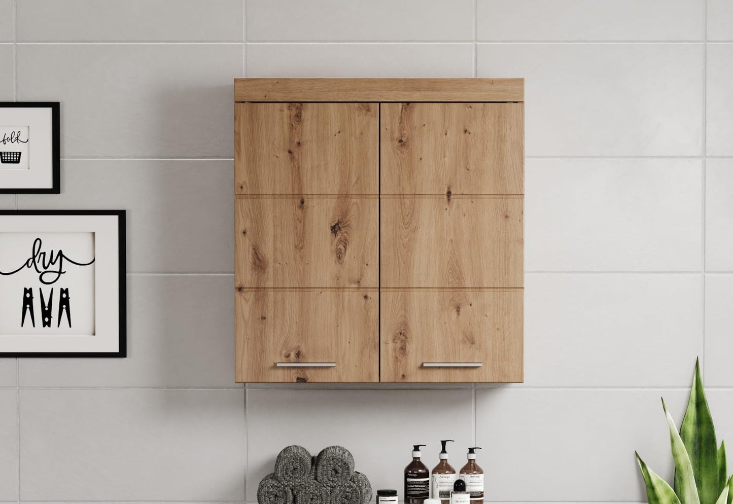 Trendteam Amanda Smart Living Bathroom Wall Cupboard 37 x 77 x 23 cm with Lots of Storage Space