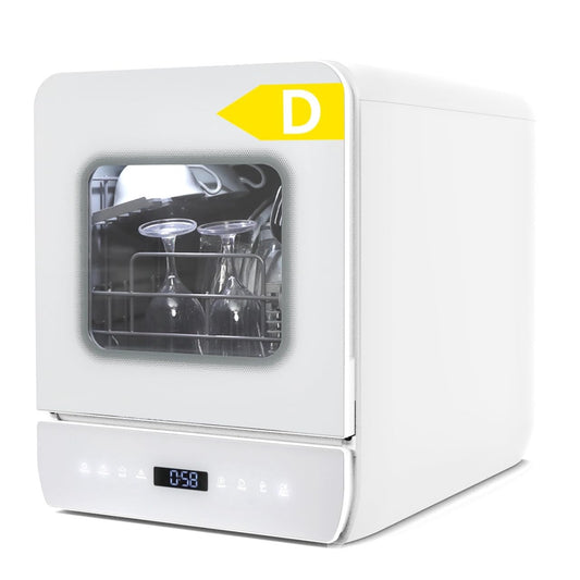 Mini Dishwasher for 3 Place Settings, Table Dishwasher with 7 Programmes with Drying Function, Can Be Used With/Without Water Connection, Dishwasher 4.8 L, Touch Control for Motorhomes, Homes