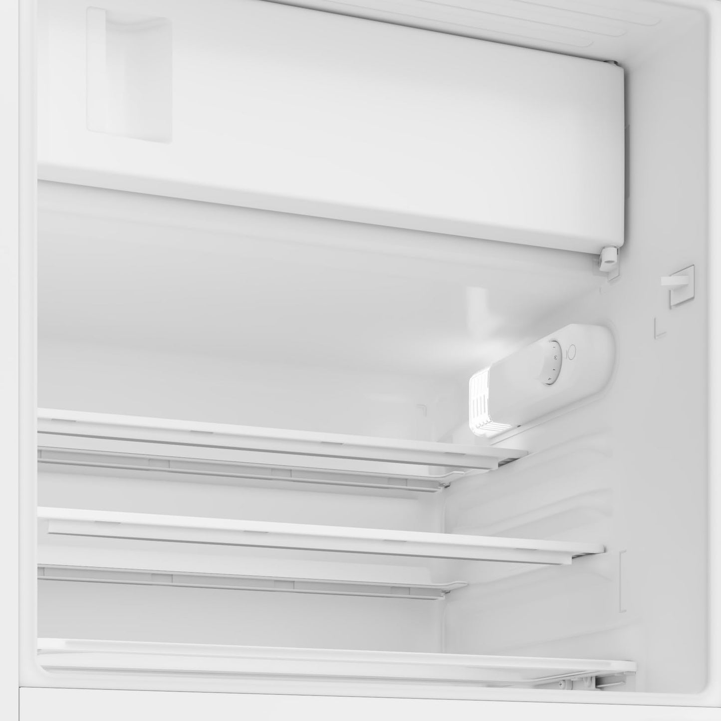 Beko TSE1424N b100 Table Top Refrigerator, 128 Litre Total Capacity, Interchangeable Door Hinge Good Lighting in the Device, 37 dB, Heavy Duty Glass Shelves, White
