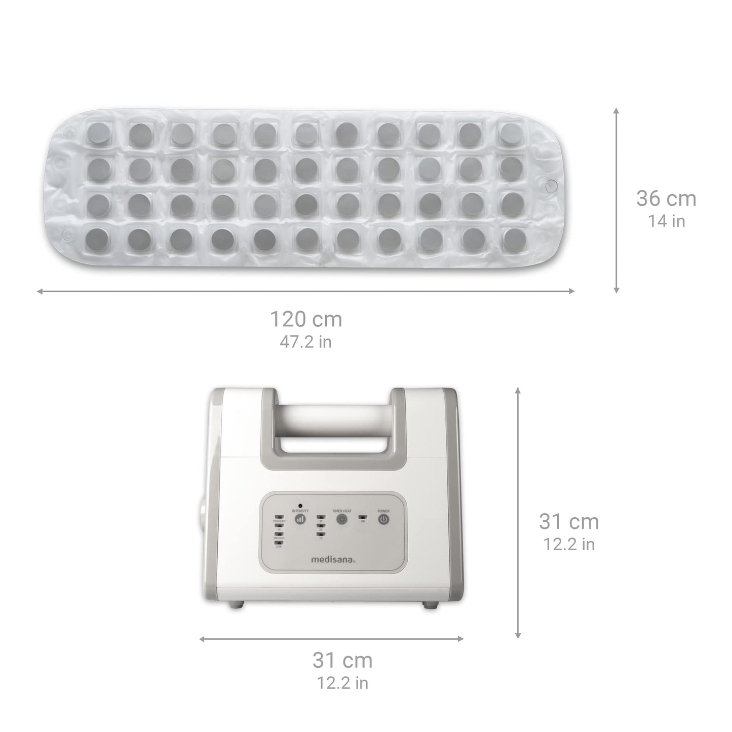 medisana BBS Bubble Bath, Bubble Mat, Bathtub, Hot Tub Mat, Includes Aroma Dispenser, 3 Intensity Levels, Timer Function, Spa for Home, Wellness