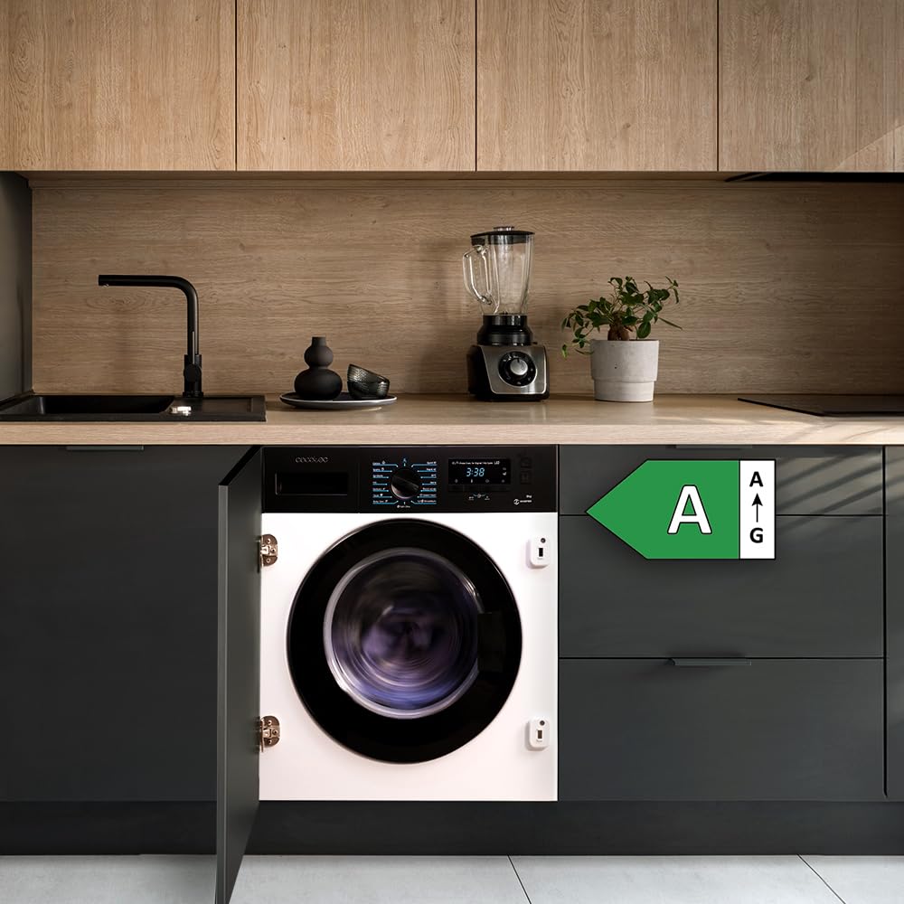 Cecotec 9 kg Carg Front Bolero Dresscode 940 BI Inverter A, 1950 W, 1400 U/min programmierbar, 16 Programmierbare Programme, Energiesparend, Delay Start, LED-Display, Dampf SteamMax.