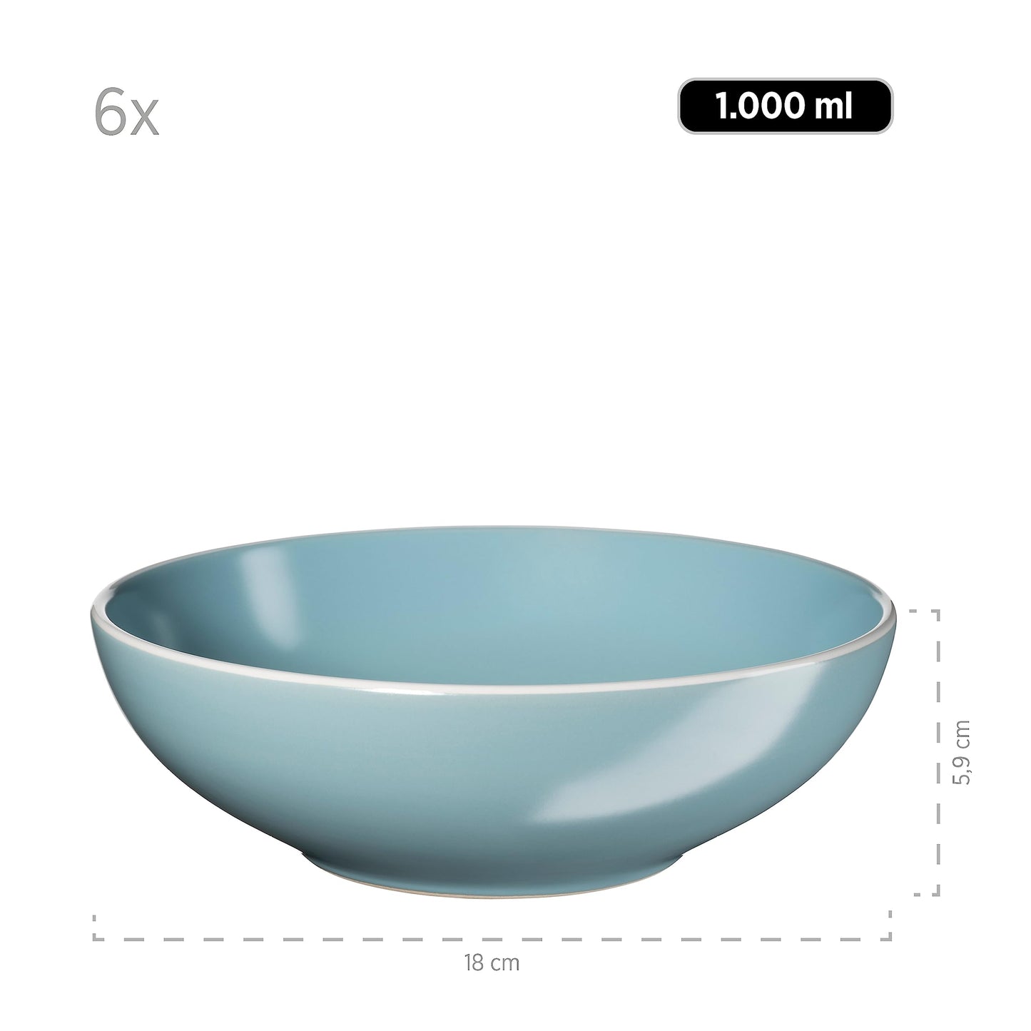 Mäser Elissa Series Modern Tableware Set for 6 People