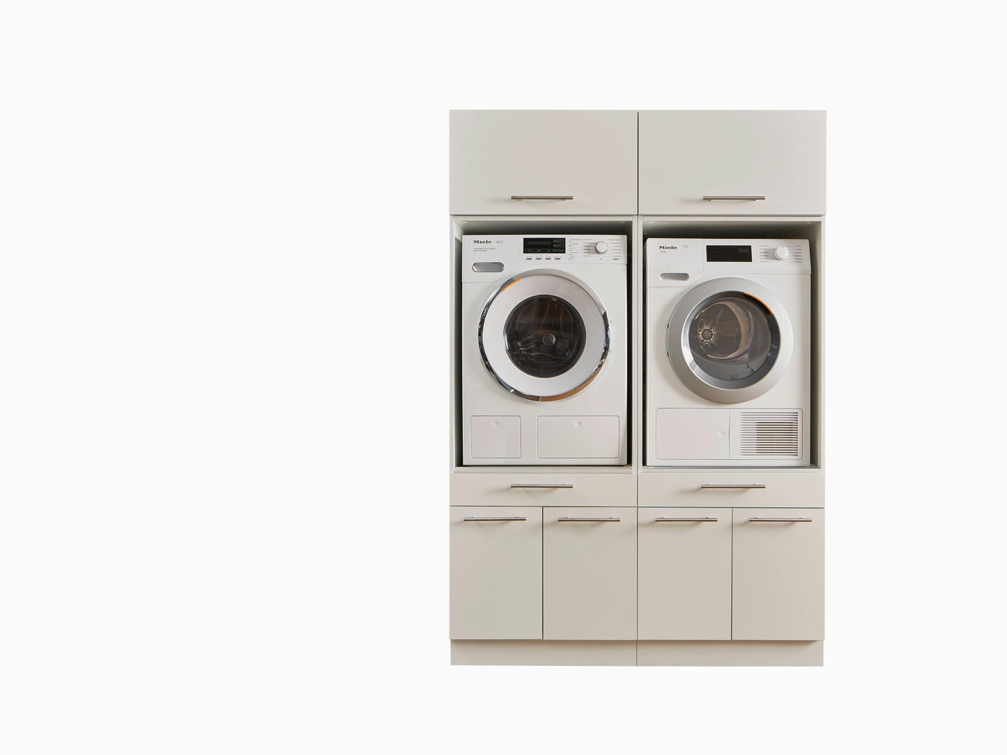 LAUNDREEZY Cabinet Attachment for Washing Machine Cabinet, White, Attachment Cabinet for Additional Storage Space in the Laundry Room, 50 x 38 x 67.5 cm (W x H x D)
