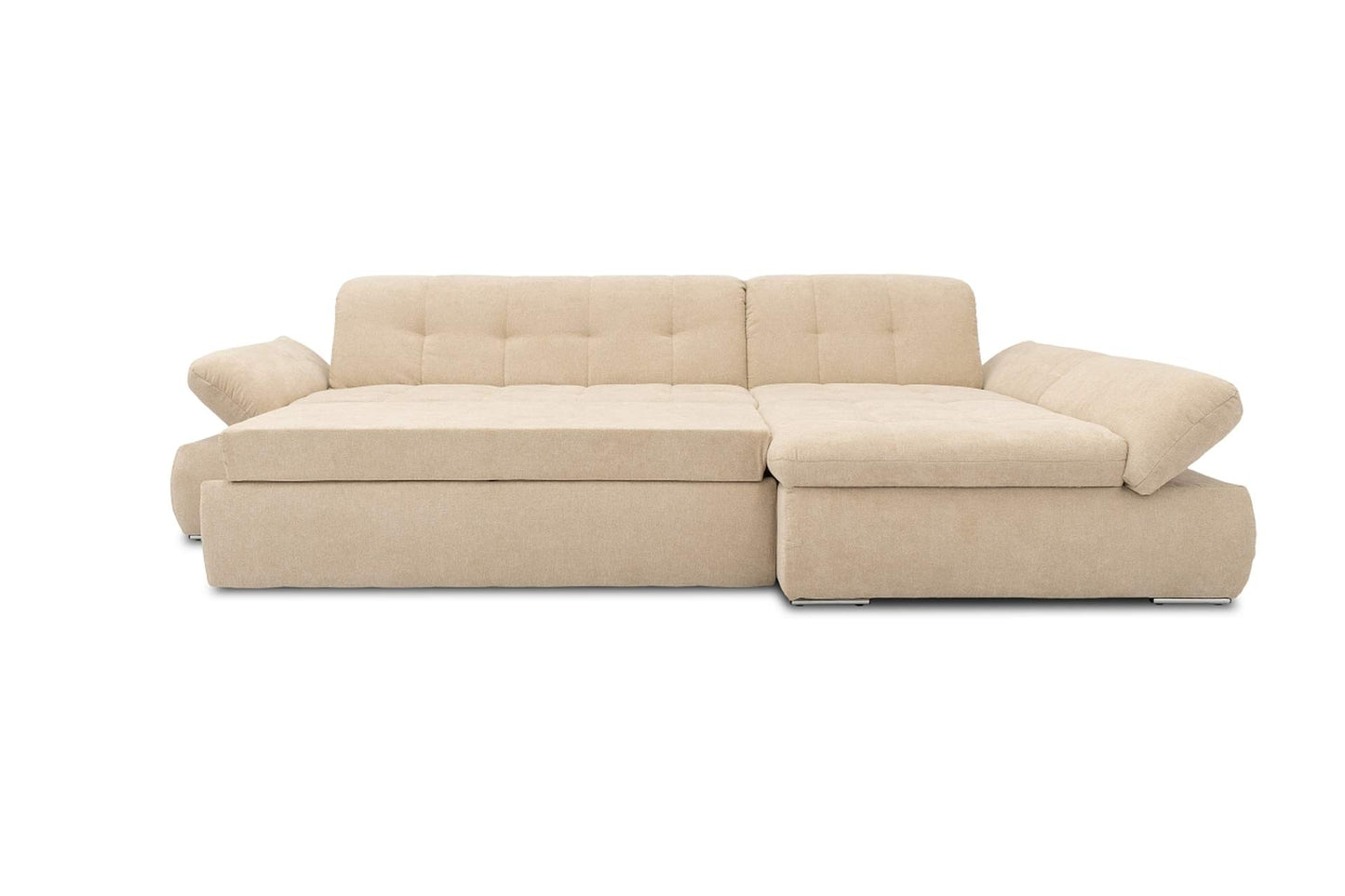 DOMO. collection Moric Corner Sofa, L-Shaped, Corner Sofa, L-shaped, 300 x 172 x 80 cm (W x D x H), Beige
