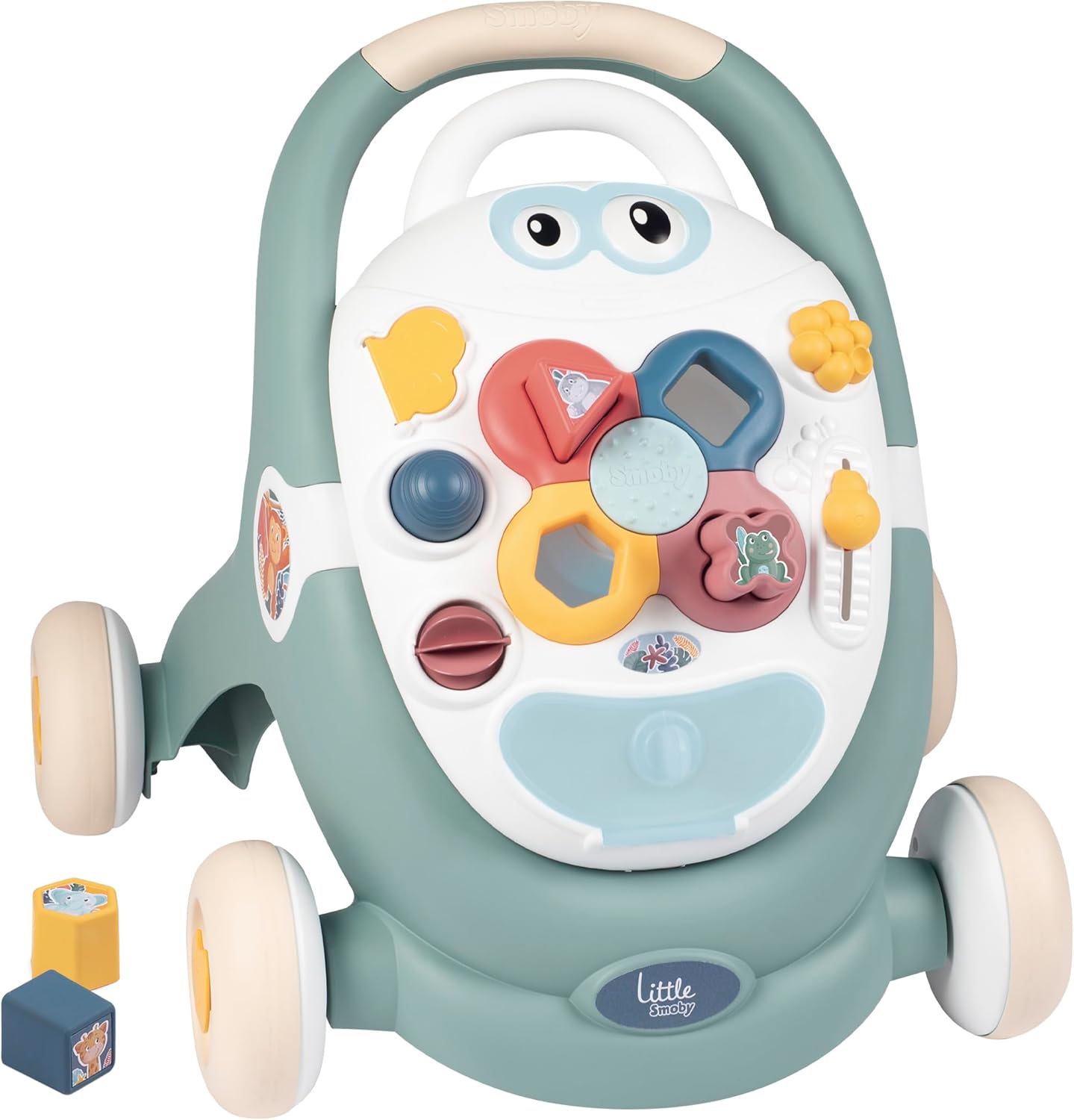 Smoby Toys Little Smoby Walker from 1 Year - 3-in-1 Walker with Walker, Activity Board & Doll's Pram for Babies and Toddlers from 12 Months