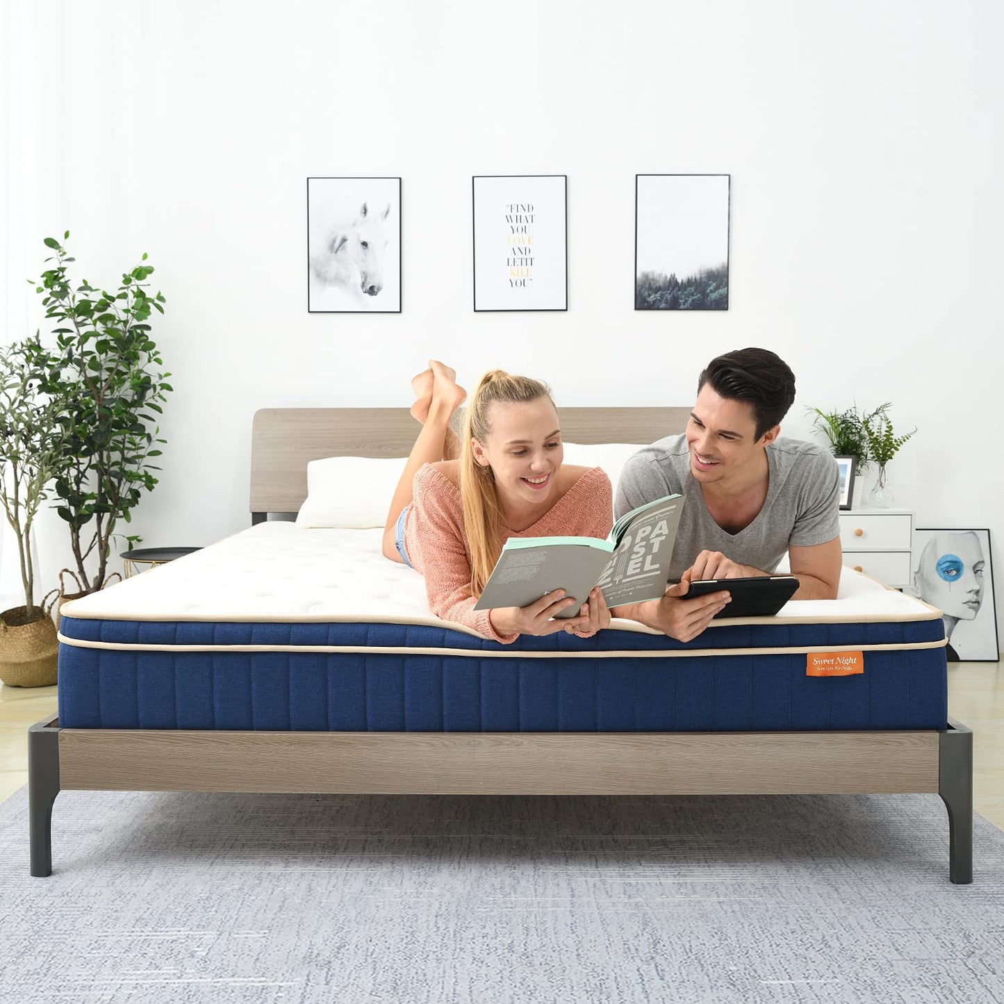 Sweetnight Mattress 160 x 190 cm, Pocket Spring Core Mattress with 7-Zones, Breathable, Orthopaedic, Height 20 cm, Hardness H4