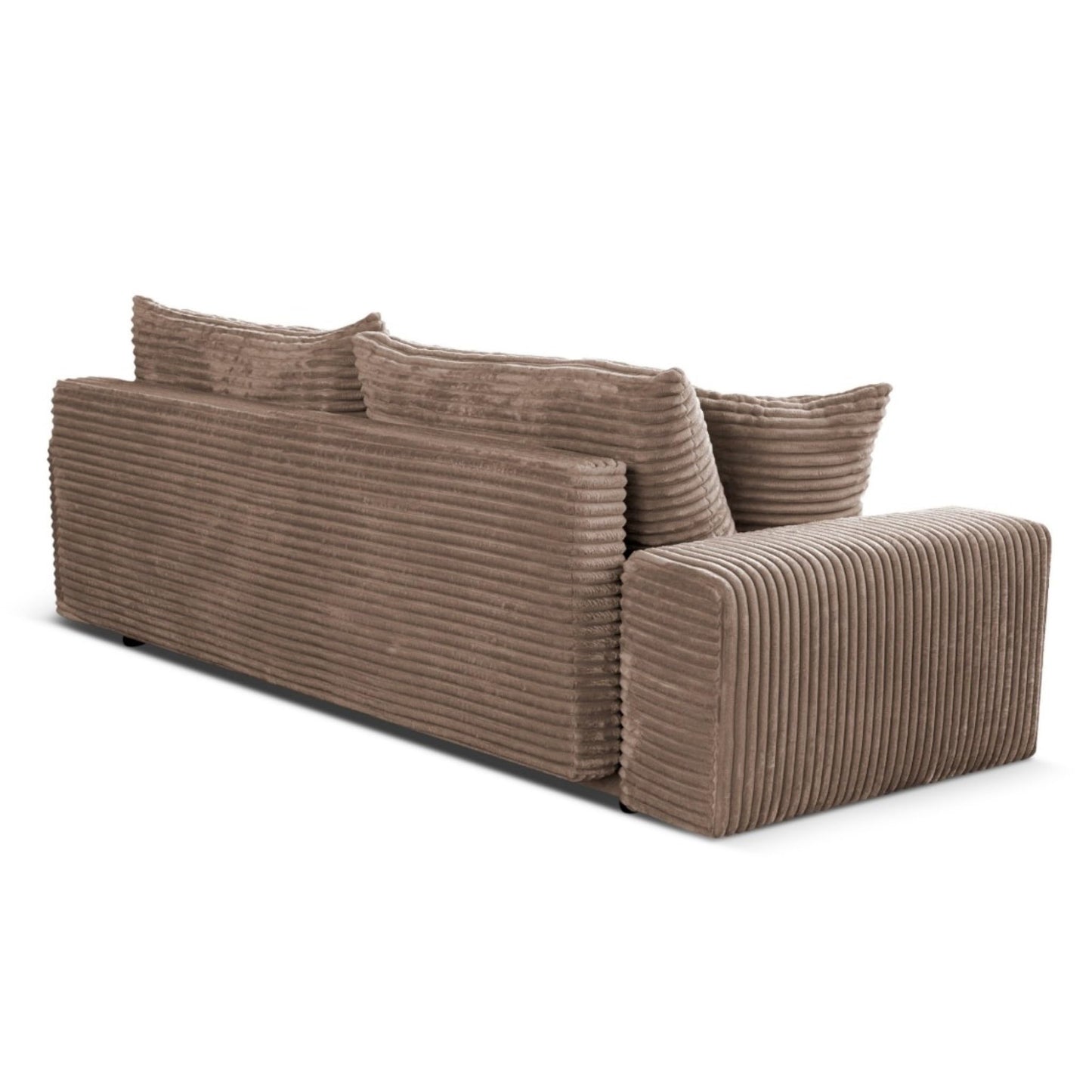 Cordo Sofa Bed 265 x 150 cm with Bed Box - Cord Sofa TILIA Wide Corduroy, SoftTouch Comfort, Nosage Spring, Removable Cushions, Easy Clean & Pet Friendly (Bronze)