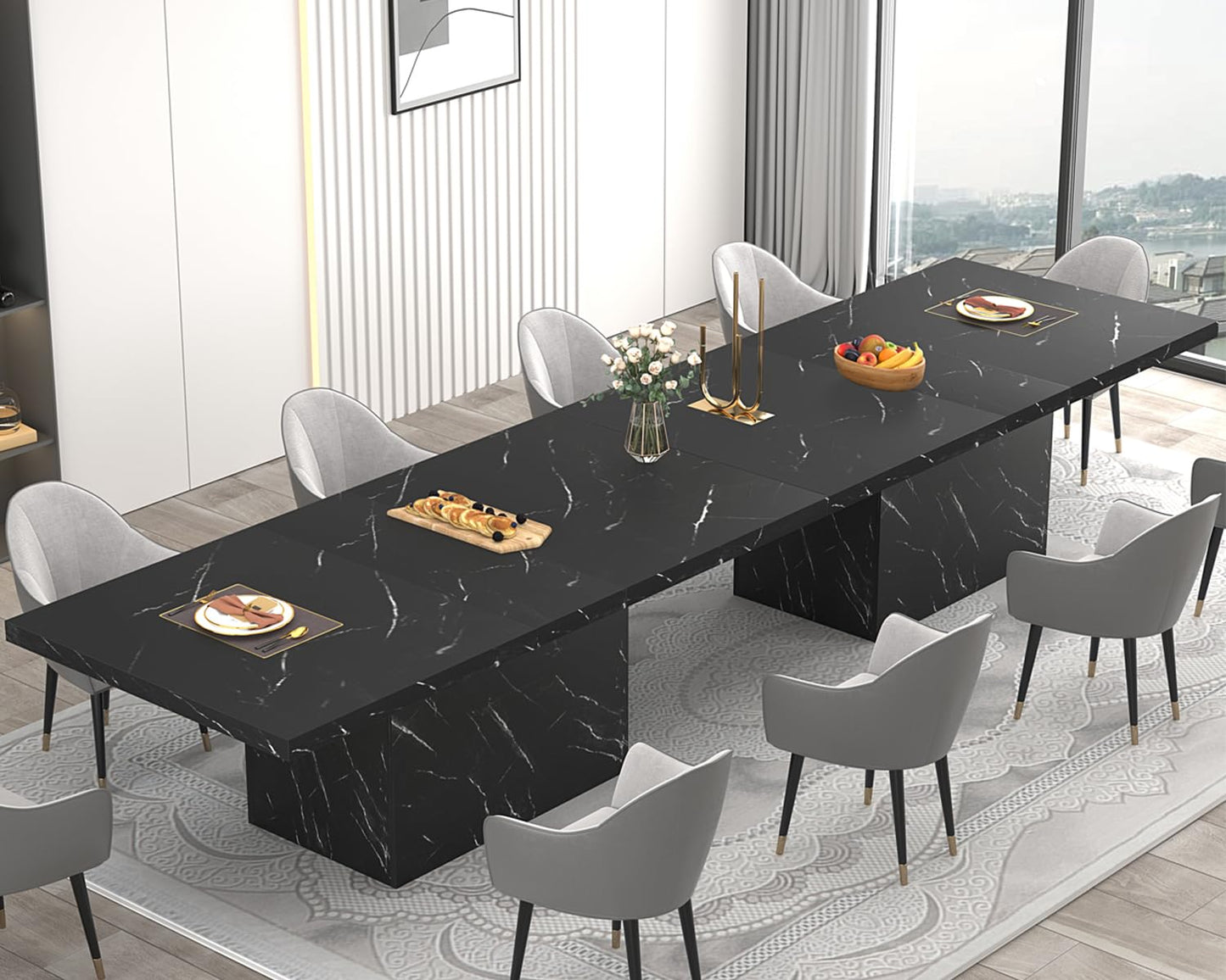 HSH Modern Black Dining Table1