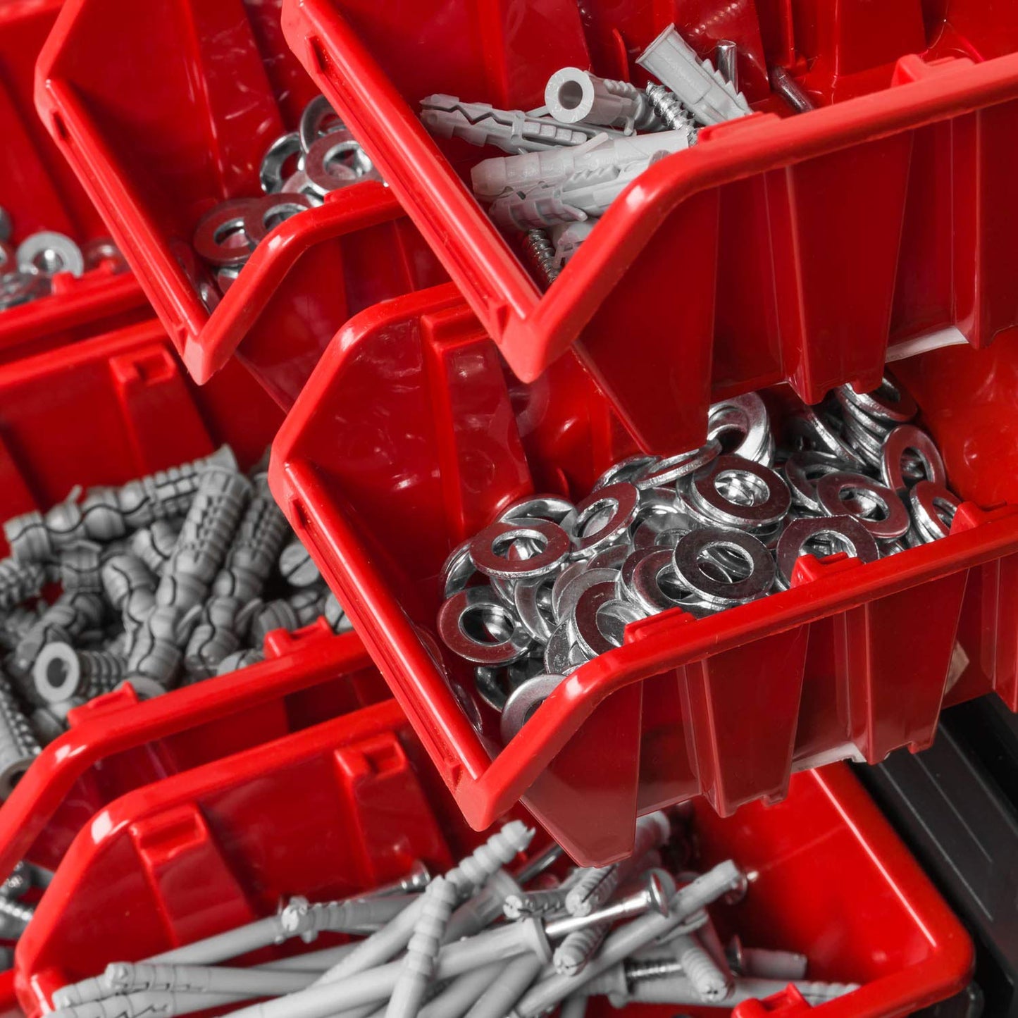 PAFEN Storage System Tool Wall 772 x 780 - Set Tool Holder and Stacking Boxes - Wall Shelf Workshop Shelf Chute Rack