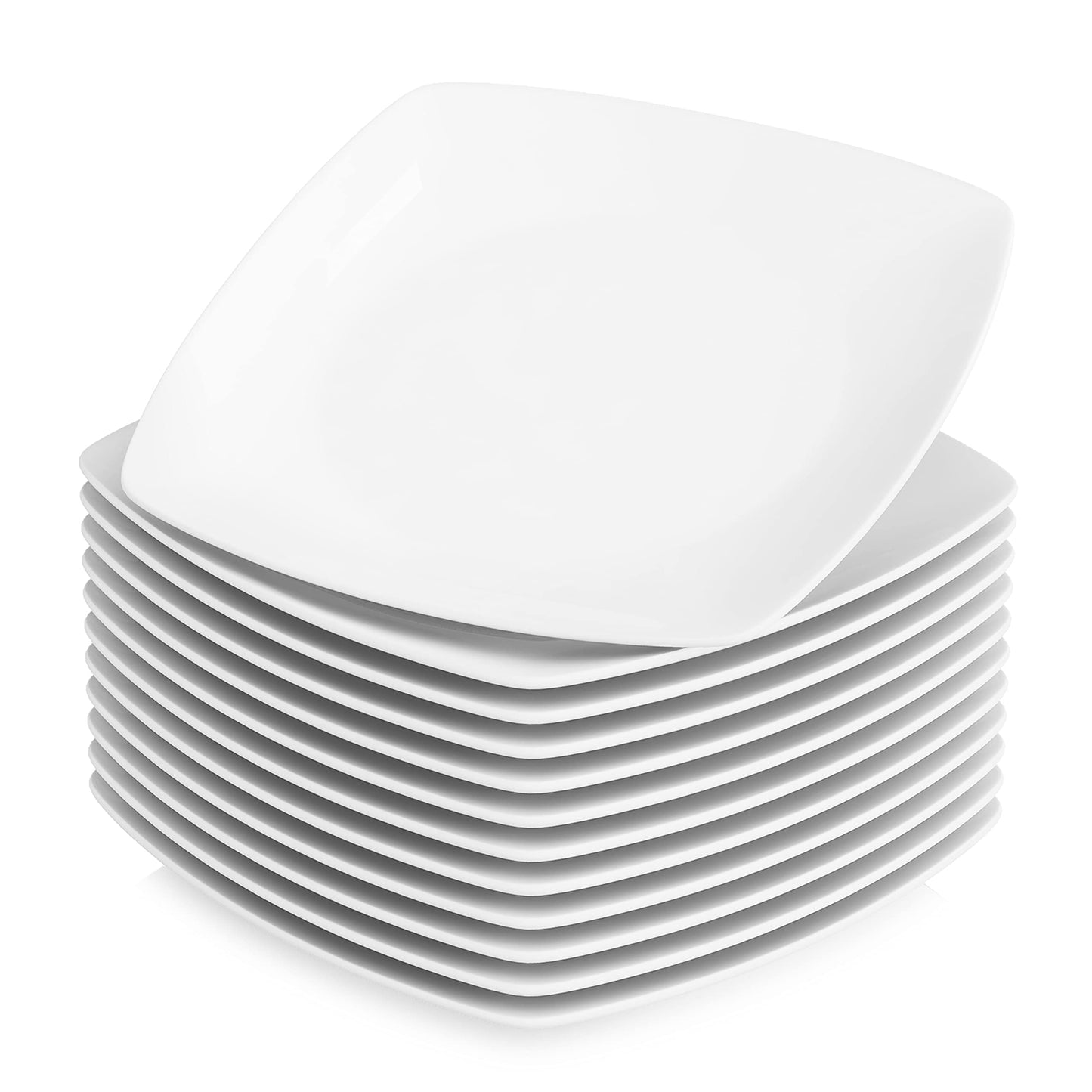 MALACASA, Serie Julia, Geschirrset 12 Personen, 60 Teilig Porzellan Geschirr Set,Kombiservice Tafelservice mit Speiseteller, Dessertteller, Suppenteller, Kaffeetassen, Untertassen je 12 Stück