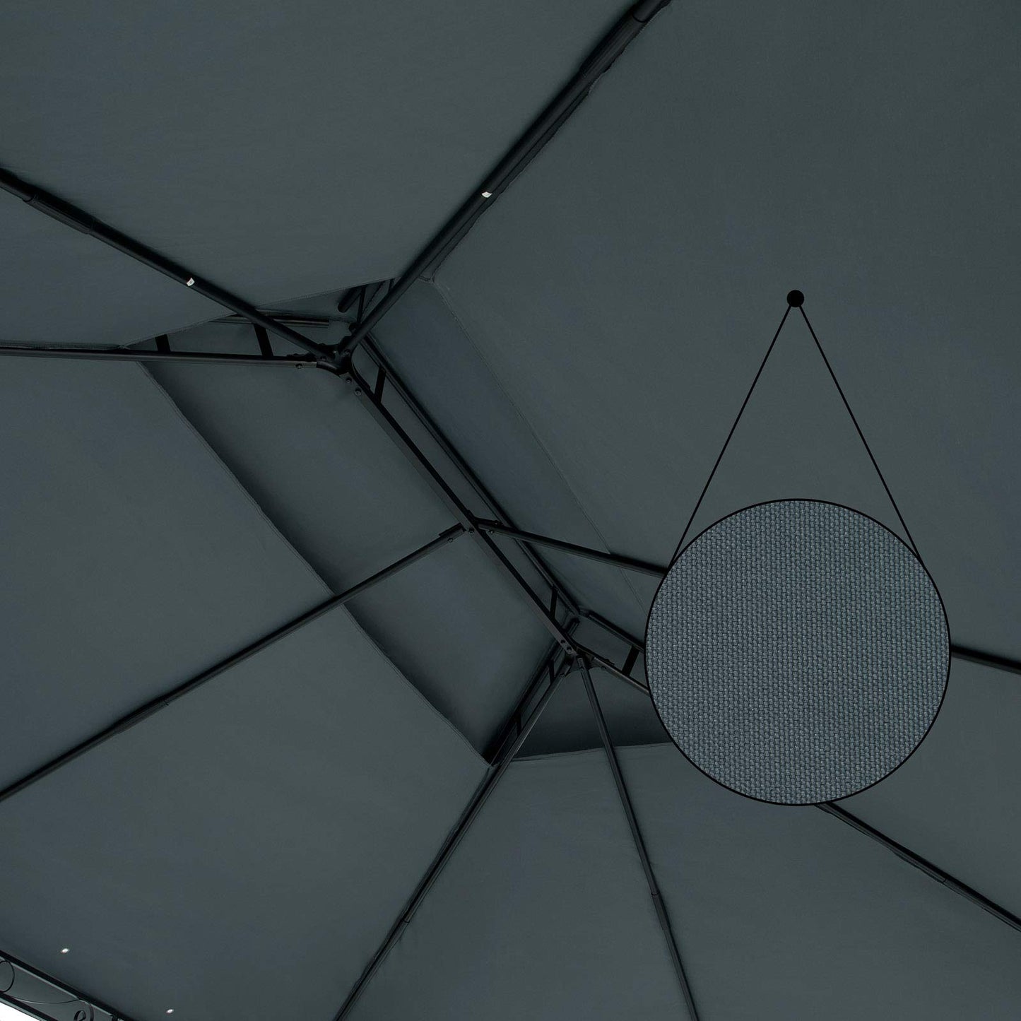 Casaria® Pavillon Topas 3x4m Metall Wasserabweisend UV-Schutz 50+ mit Seitenteile Stabil Gartenpavillon Luxus Modern Taupe