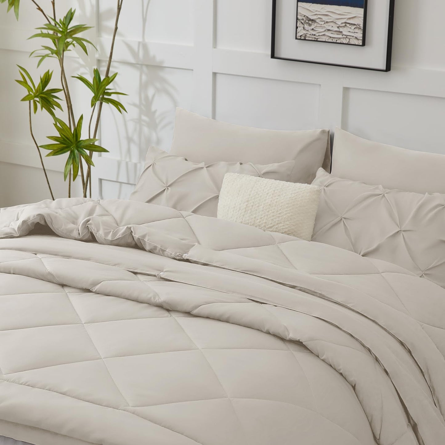 WAVVE Duvet 135 x 200 cm 4 Seasons 2-Piece Grey - All Season Duvet 135 x 200 cm 300 g/m² Summer Duvet 135 x 200 150 gsm = Winter Duvet 450 gsm, Quilt 200 x 135 cm for Four Seasons/Summer/Winter