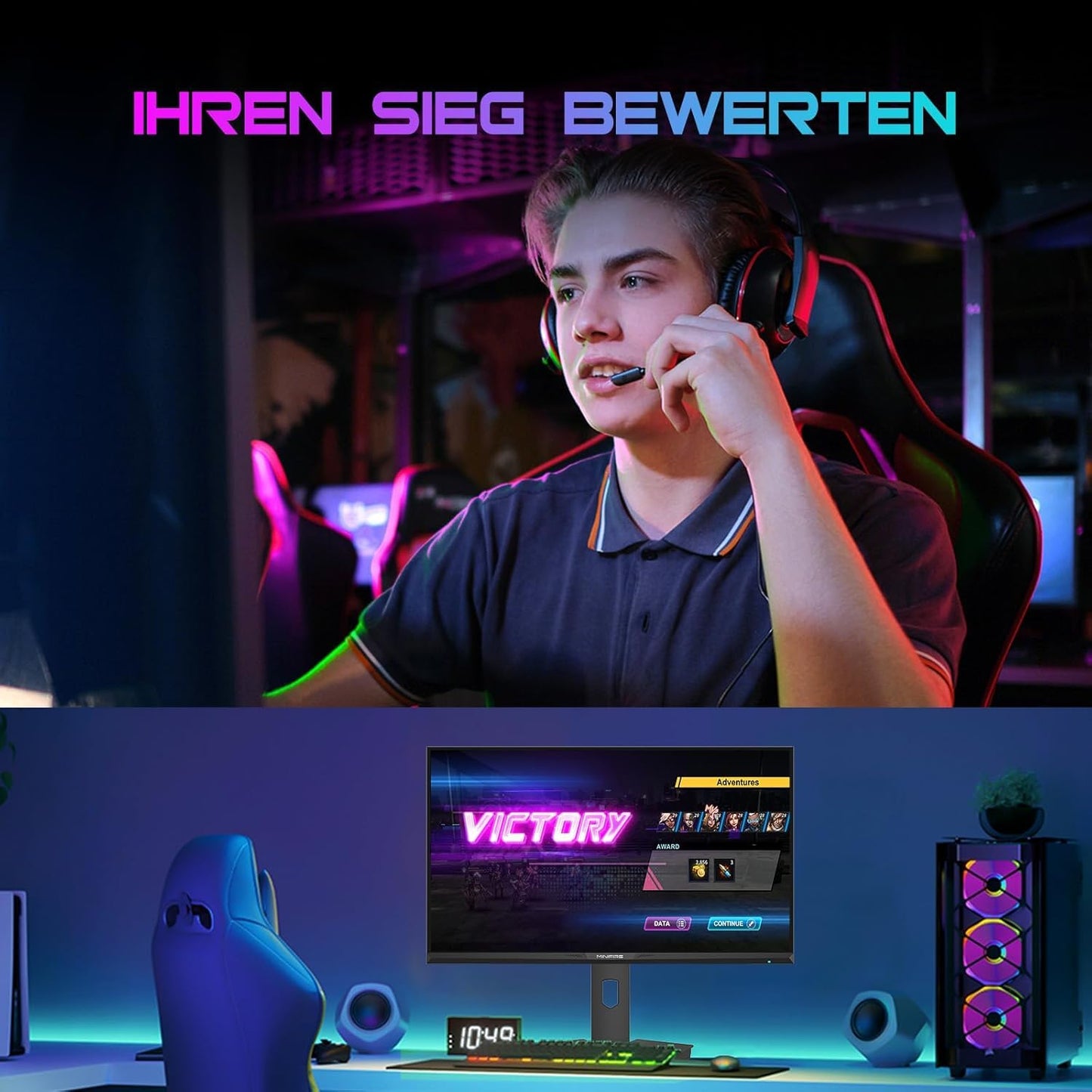 Minifire 27-Inch Monitor, 100 Hz, Anti-Flicker, Full HD, 1080p Monitor PC Screen with HDMI VGA Ports (MF27X3AL HDMI Cable Included)