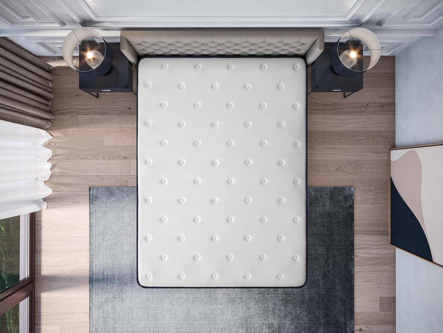 COSMOS - Mattress 180 x 200 cm Upsilon Cold Foam Mattress Hardness H2 - Oeko-Tex Certified - Latex Blue 7-Zone Mattress Height 21 cm - Made in EU