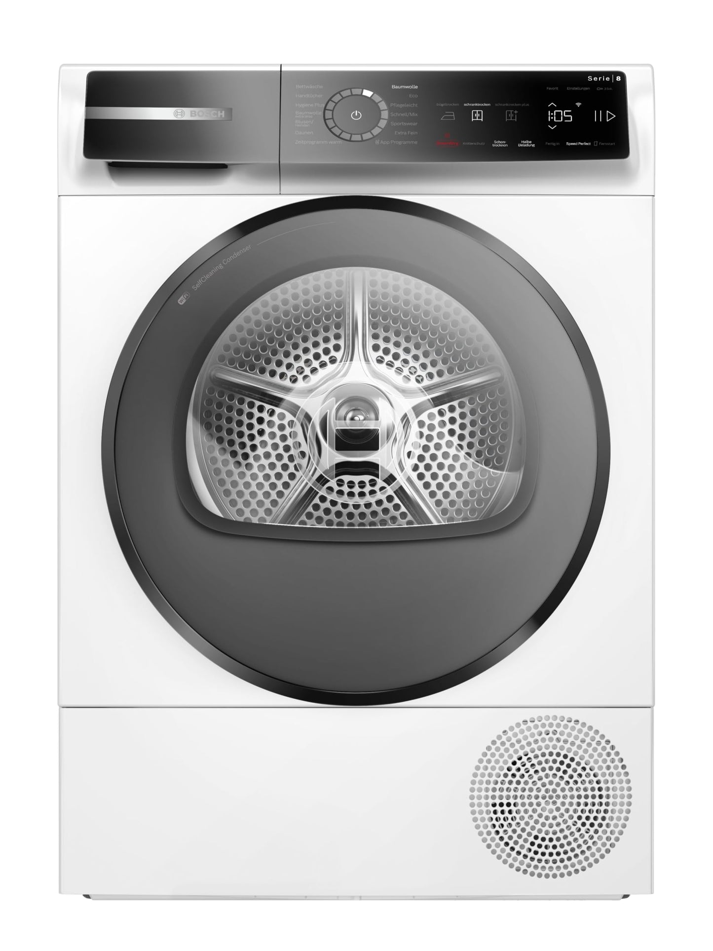 Bosch Series 6 WQG235D00 Heat Pump Dryer for 8 kg of Laundry, A+++, 176 kWh/Year, AutoDry, Anti Vibration Design, Sensitive Drying System, Environmentally Friendly Coolant, White