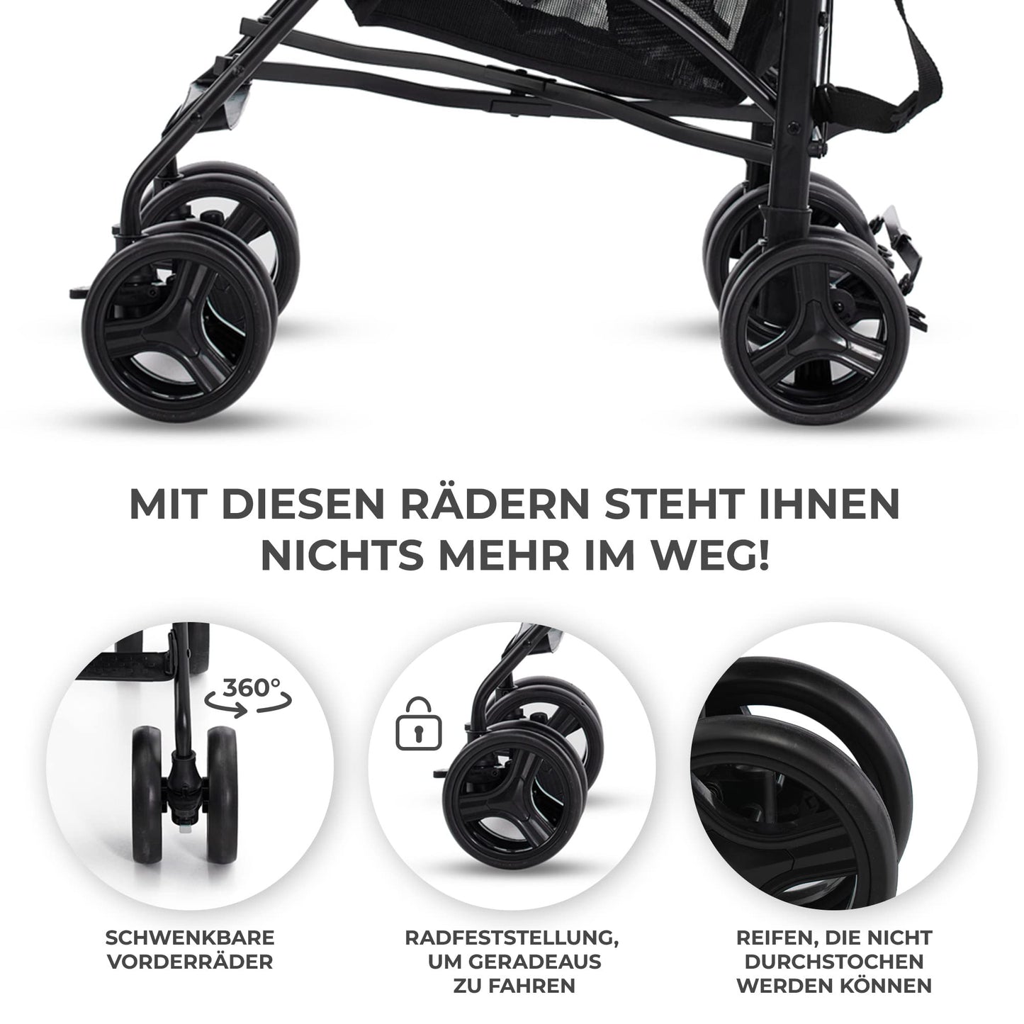 Kinderkraft TIK Kinderwagen, Liegebuggy, Sportwagen, Leicht - 6,5kg, Drehbare Vorderräder, Verstellbarer Griff, Stufenlose Einstellung der Rückenlehne, Schnelles Zusammenklappen, bis zu 17kg, Grau