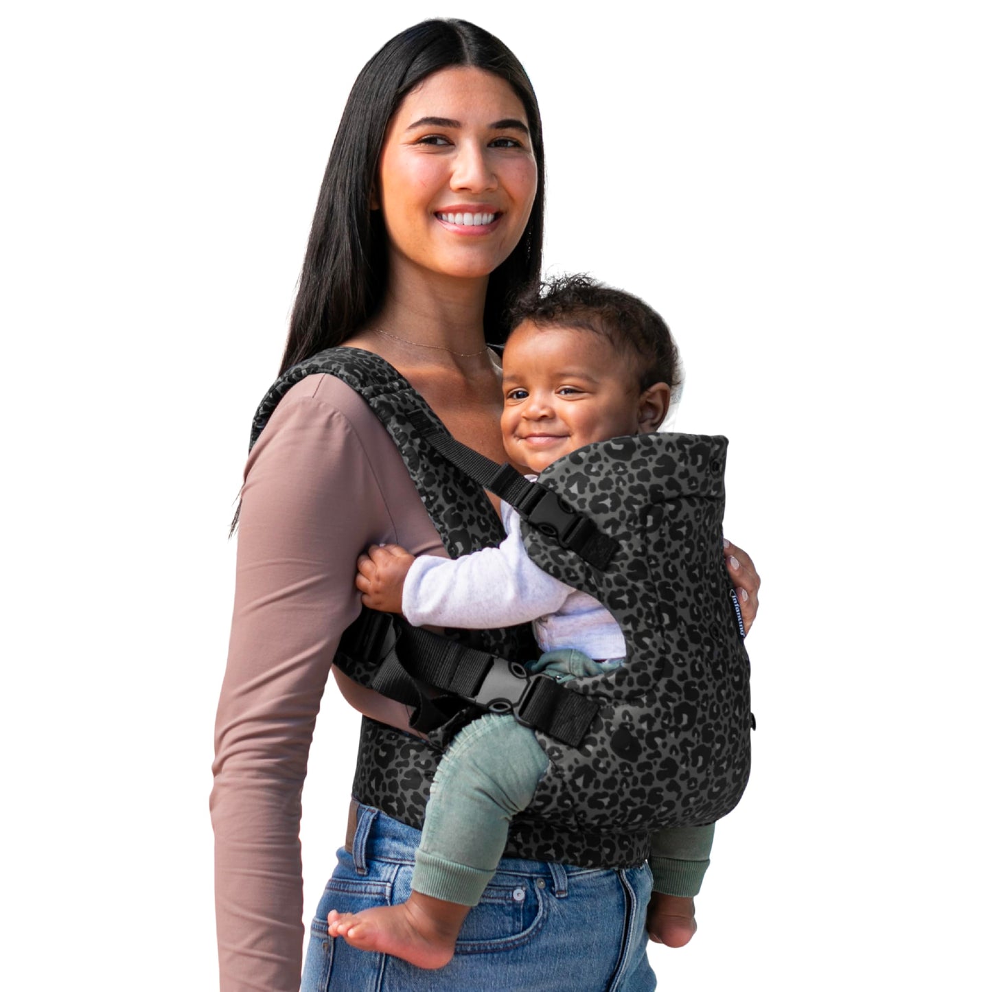 Infantino Flip Advanced 4-in-1 Ergonomic Convertible Baby Carrier with Inside and Out View, Front and Back, Portable for Newborns to Toddlers from 8-32 lbs, Grey