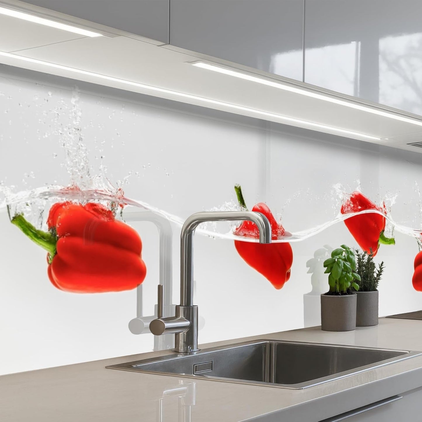 Splash Guard Kitchen Back Wall 60 x 80 cm Kitchen Washable Self-Adhesive Kitchen Wall Kitchen Front Kitchen Back Wall Protection Lavender - Purple - Flowers - Natural