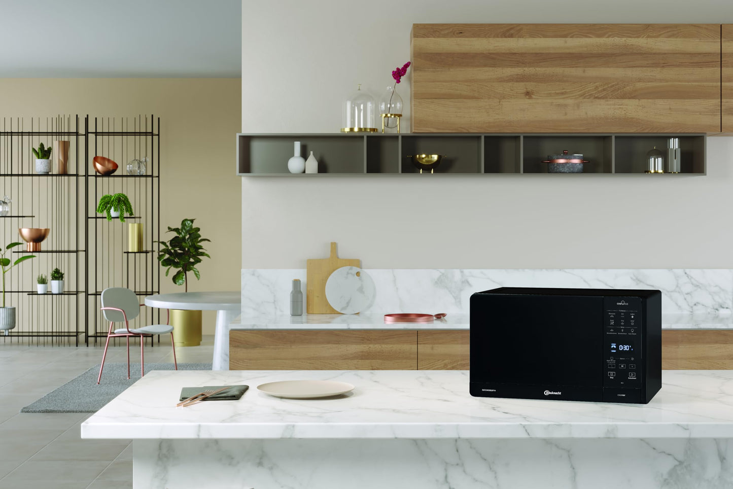 Bauknecht MWA 49 SL Microwave Oven (Freestanding) / Steam Cooking Function / 3D System - Even Results / AutoClean / 6 Power Levels / 25 L Cooking Chamber / Glass Turntable 28 cm Diameter / DualCrisp &