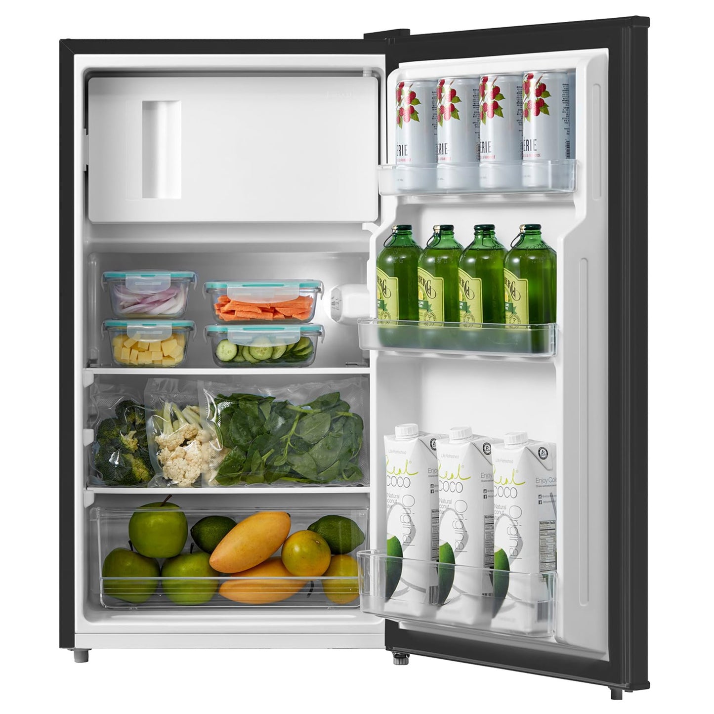 Comfee RCD80WH3(E) Fridge Freezer / 80L Small Fridge / with 12L Freezer Compartment / -18°C to -8°C / 4-Star Freezer Rating / Inverter Compressor / White [Energy Class D]
