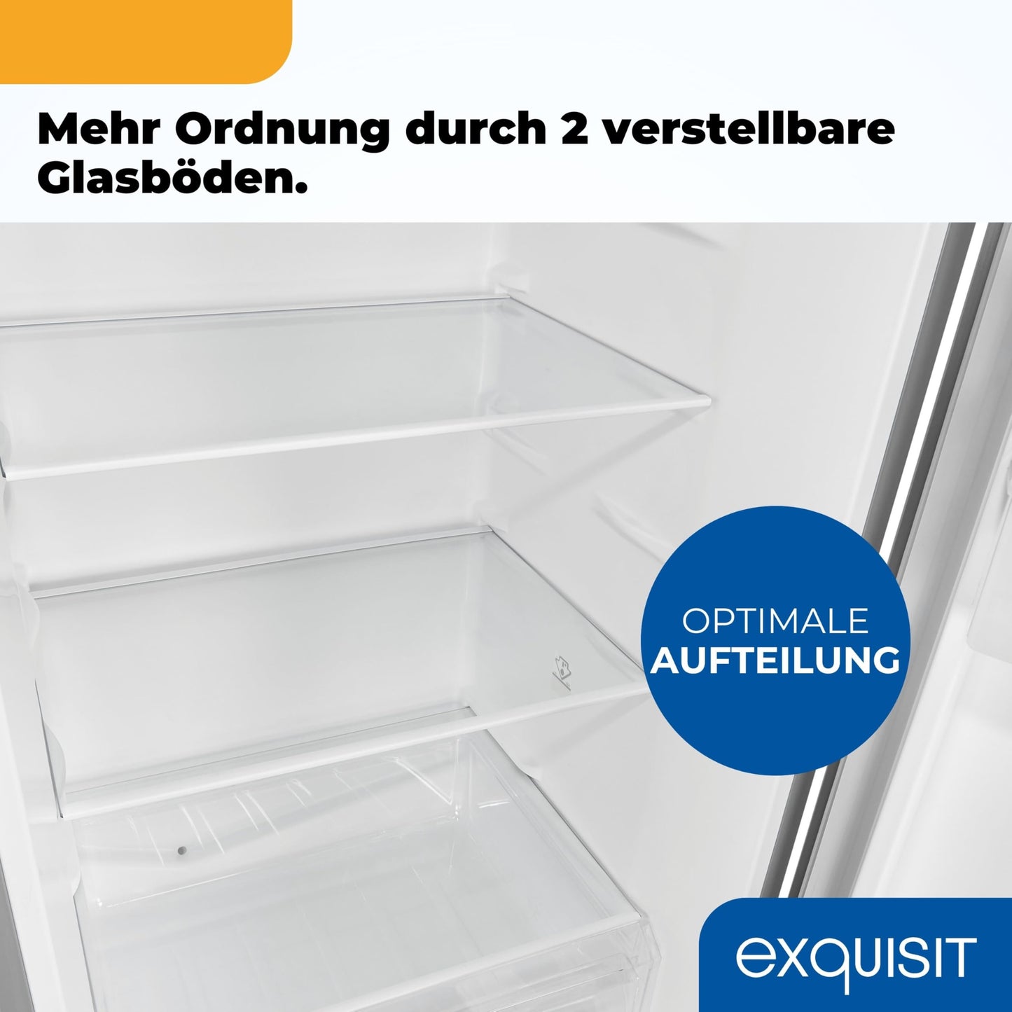 Exquisit Fridge-Freezer, 180 cm Height, Fridge with Freezer, 260 Litres, Water Dispenser, Alarm Function, 4-Star Freezer, KGC5265-70-WS-040D inoxlook-az