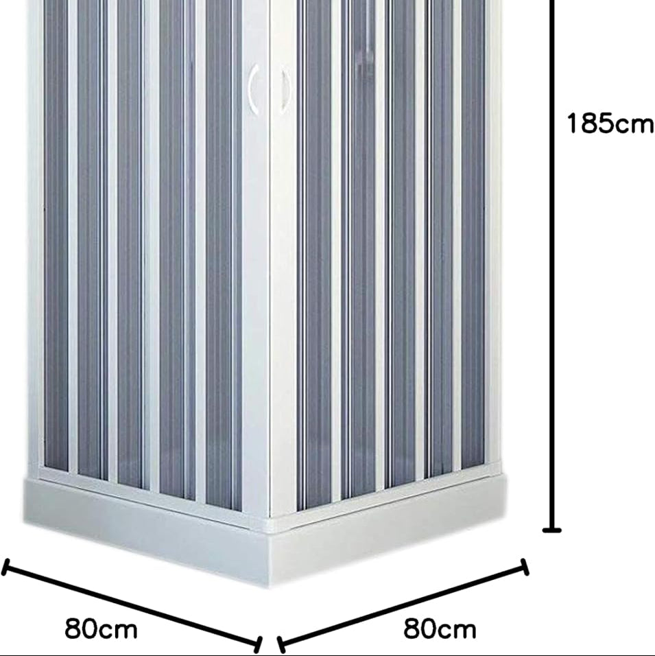 Forte BK100001 Shower Box, White, 80 x 80 x 185 h reducible
